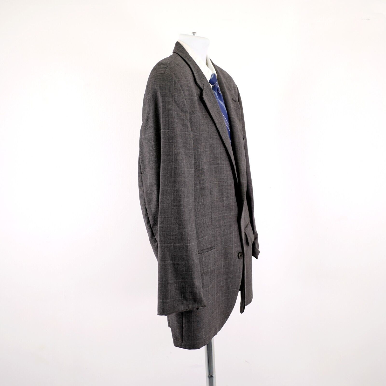 Ralph Lauren Ralph Lauren Wool Gray Sharkskin Windowpane 42R Or 44R Slim Size 42R - 7 Thumbnail