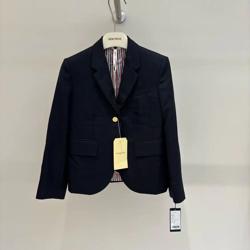 Thom Browne Thom Browne Navy Wool Women's Cardigan 0089 Size M / US 6-8 / IT 42-44 - 1 Thumbnail
