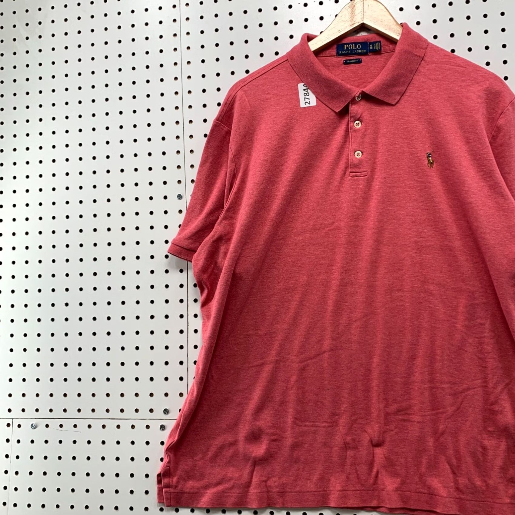 Polo Ralph Lauren Polo Ralph Lauren Shirt Mens XL CLassic Fit Red Collared Brown Pony 25.5X28 Size US XL / EU 56 / 4 - 3 Thumbnail