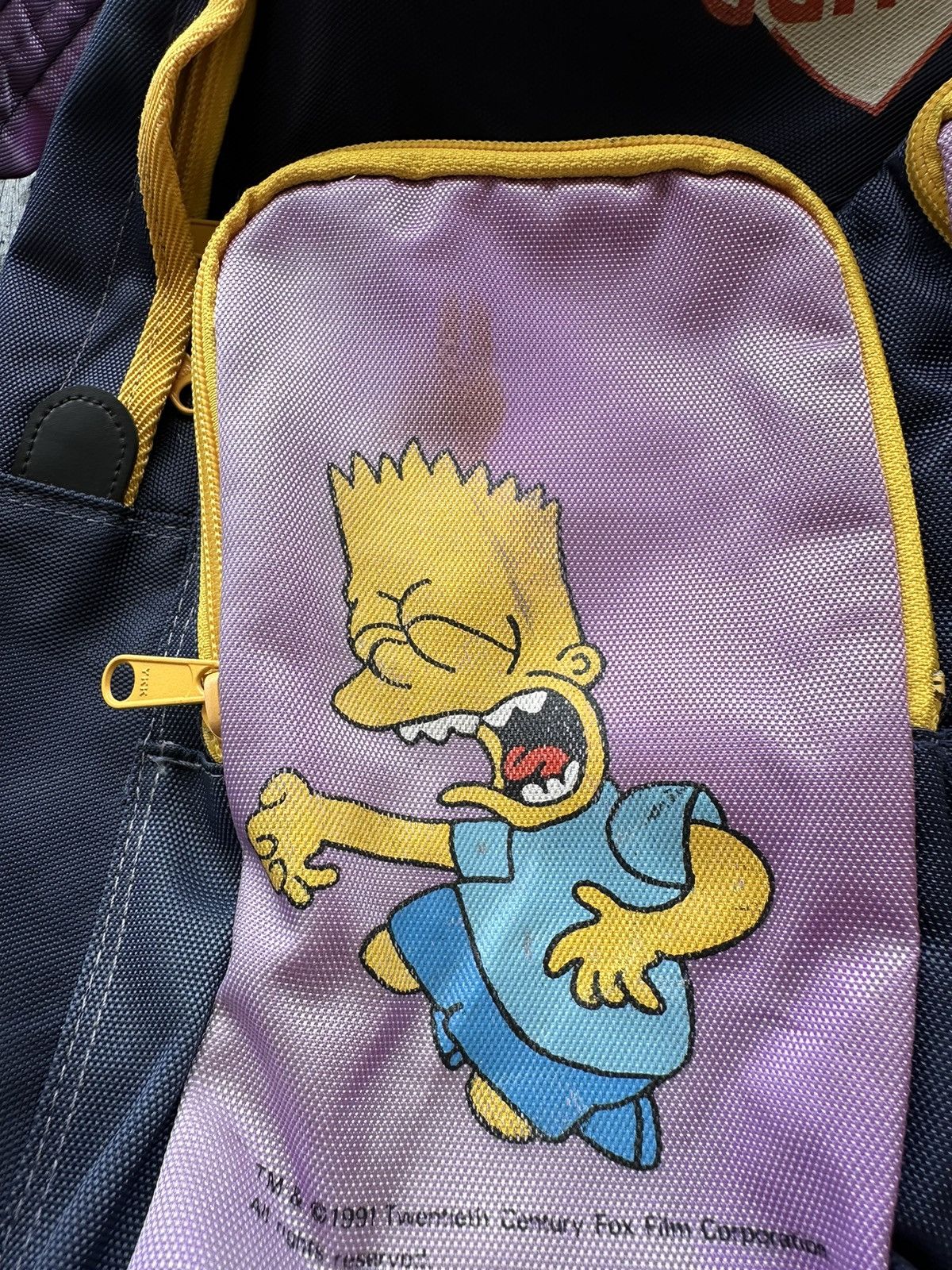 Vintage Vintage Bart Simpson Back Pack 1991 Size ONE SIZE - 3 Thumbnail