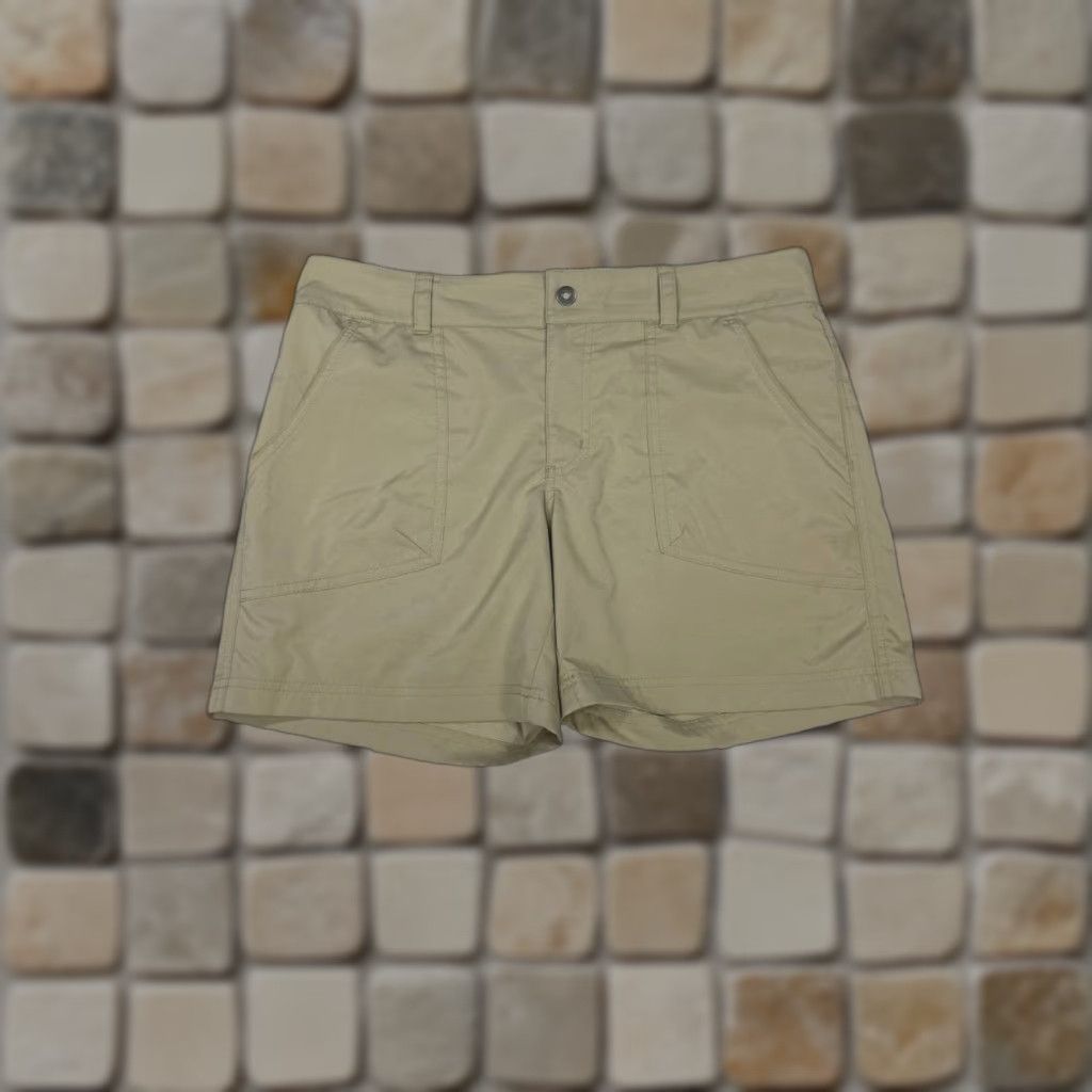 Logo 7 Columbia Omni Shield Kestrel Trail Shorts 10 Beige Logo Stretch Mid Rise Womens Size 32" / US 10 / IT 46 - 1 Thumbnail