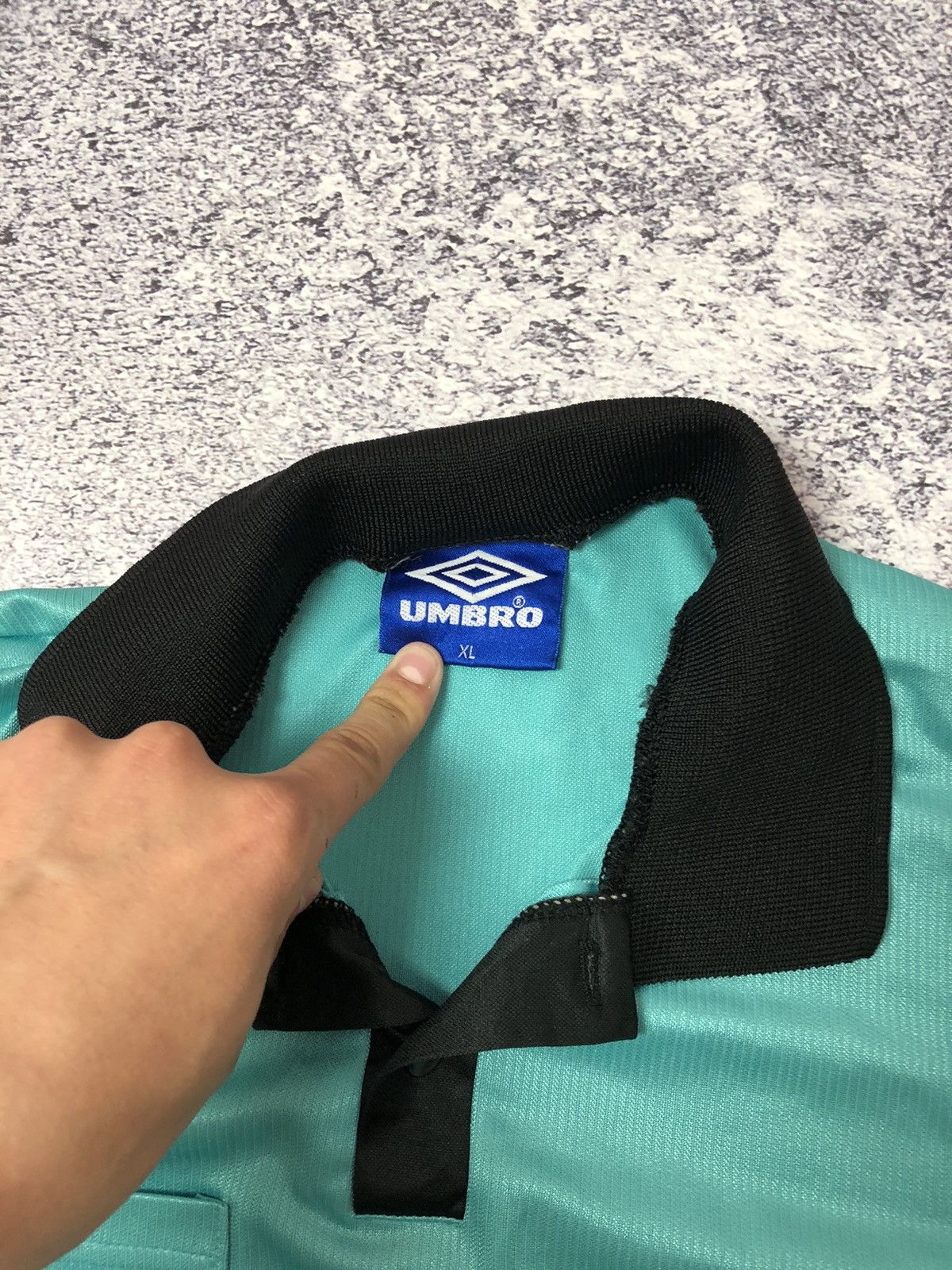 Umbro Men’s vintage soccer jersey judge Umbro size Xl y2k football Size US XL / EU 56 / 4 - 5 Thumbnail