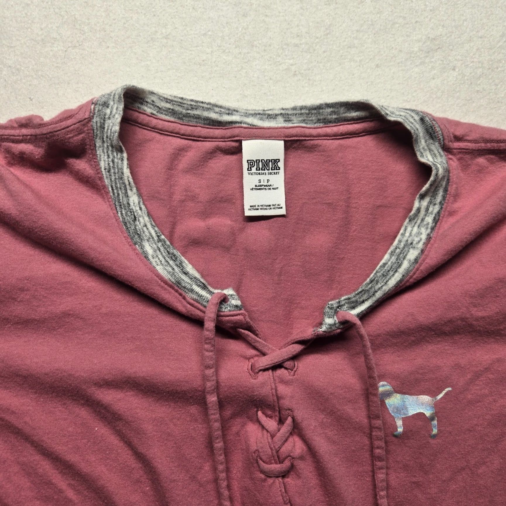 Victoria's Secret Victoria's Secret PINK "I Like You A Latte" Pink Tie Neckline Sleepshirt Women S Size S / US 4 / IT 40 - 3 Thumbnail