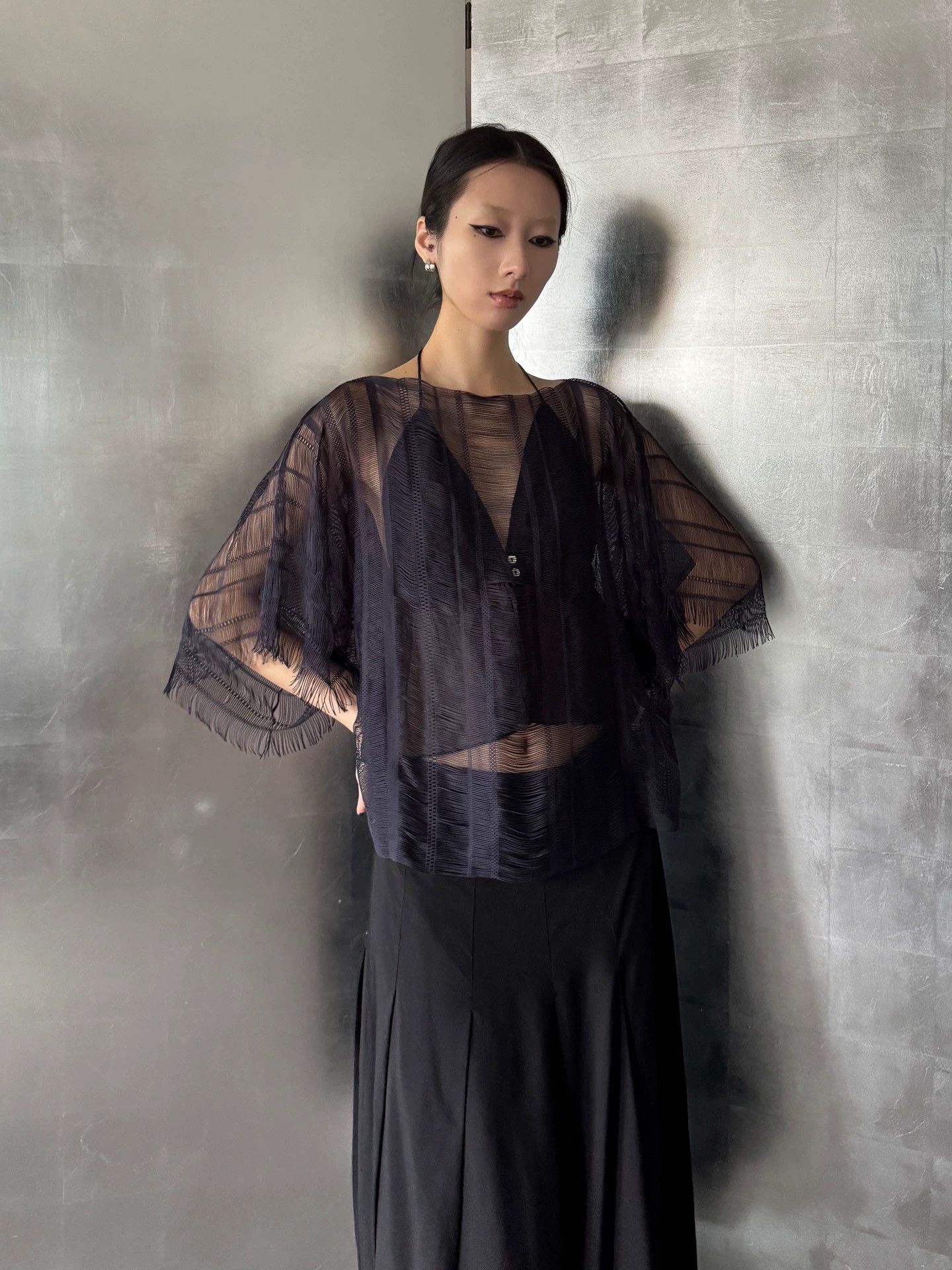 Issey Miyake Issey Miyake A-POC Ripped Open Knit Blouse Size 2 Vintage Size XS / US 0-2 / IT 36-38 - 1 Thumbnail
