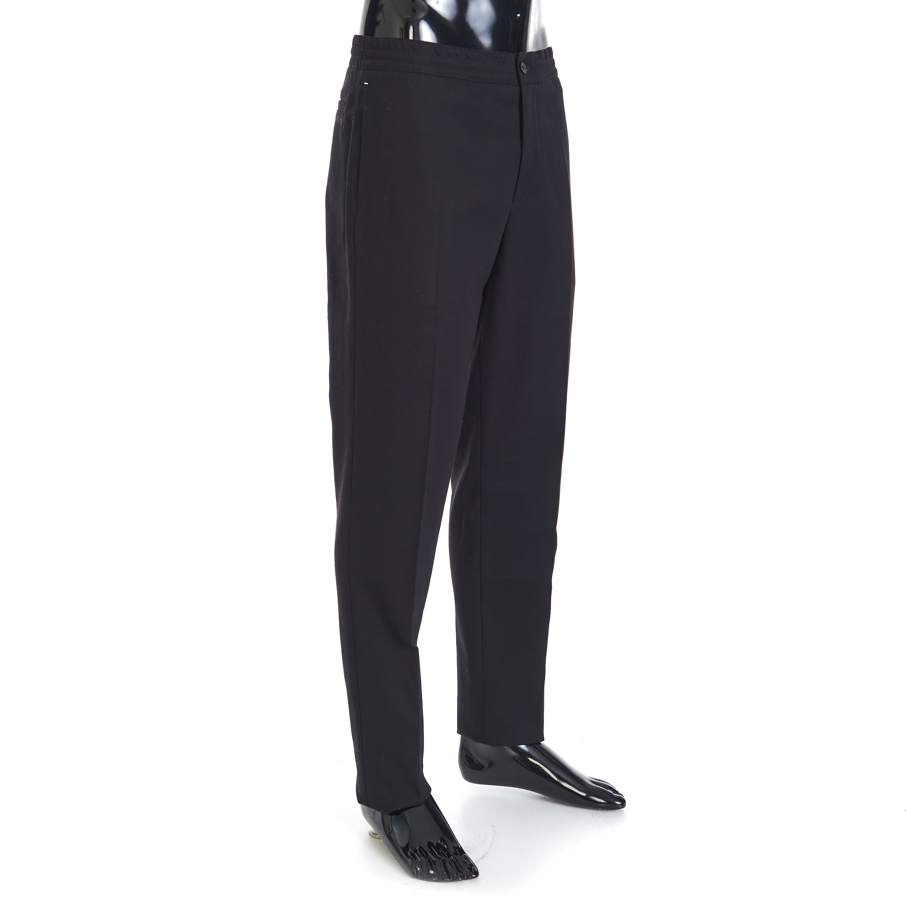Berluti Drawstring Trousers In Black Cotton Size US 30 / EU 46 - 7 Thumbnail