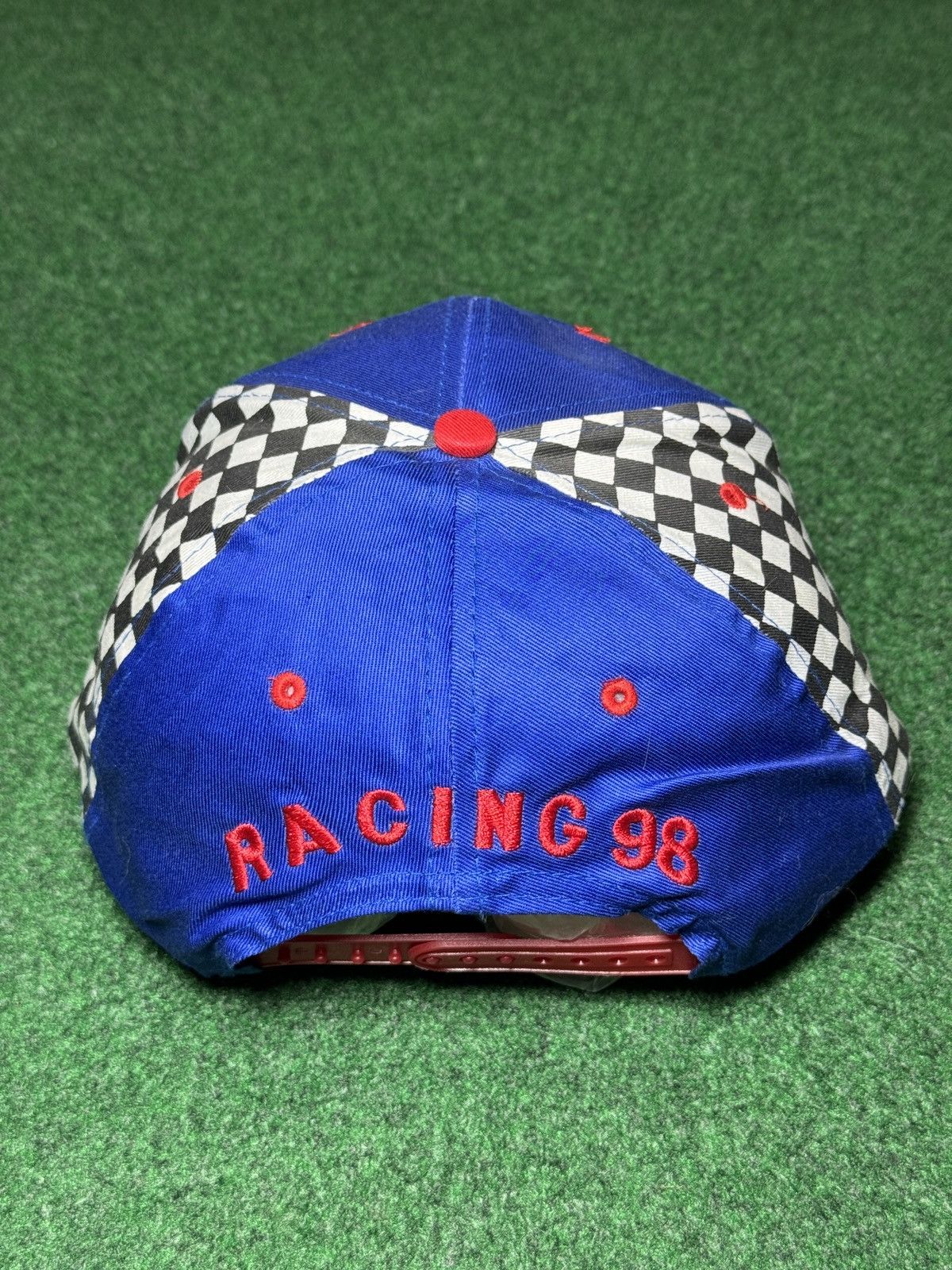 Vintage AC Delco Vintage Snapback Checkered 90s Racing Cap Hat Size ONE SIZE - 3 Thumbnail