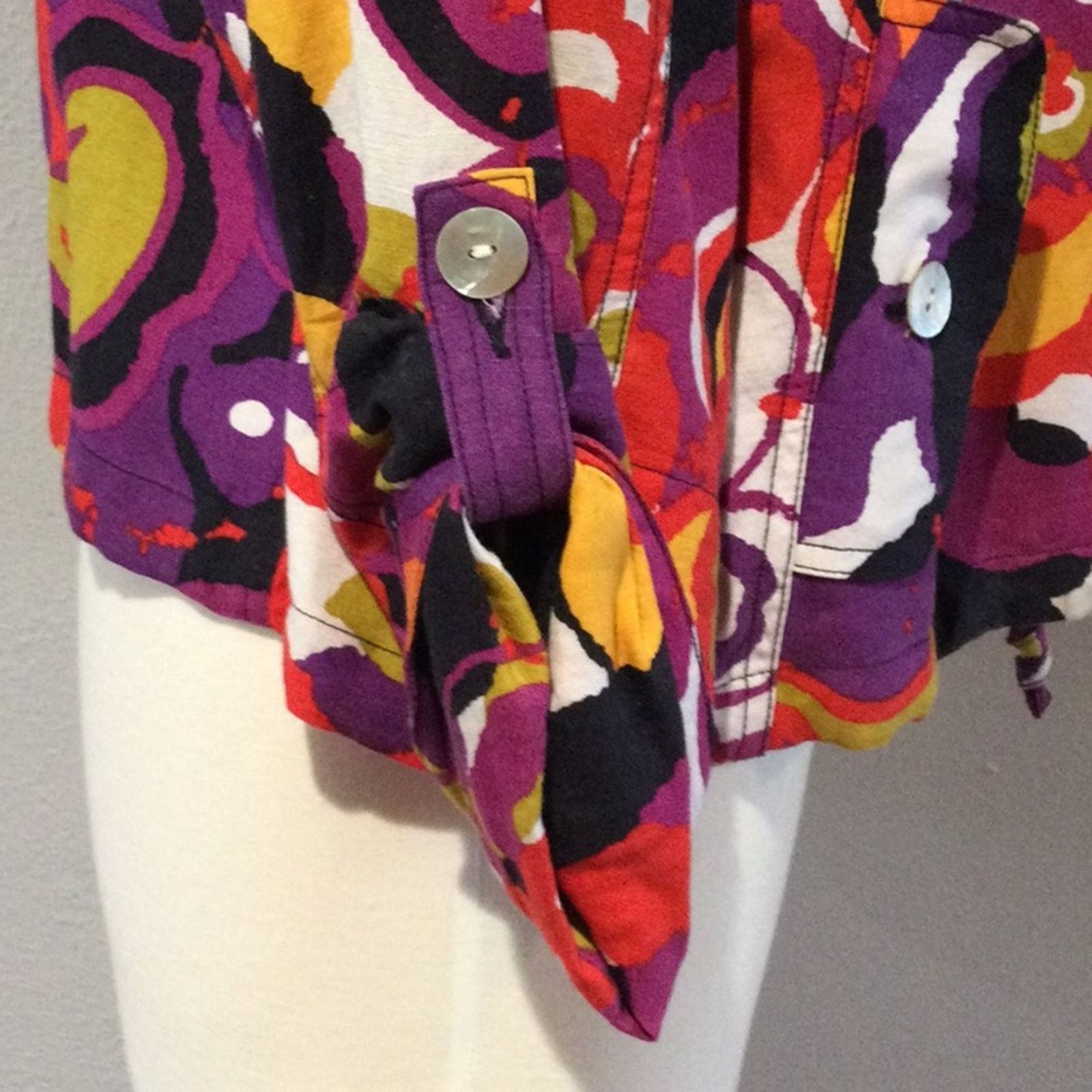 Other Ruby Rd Multicolor Button Front Pockets Linen Blend Shirt 18 Size XXL / US 16-18 / IT 52-54 - 7 Thumbnail