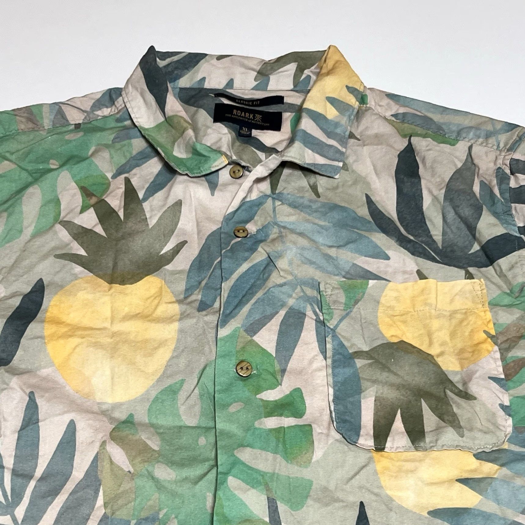 Roark Roark Button-Down Shirt XL Men's Short Sleeve Floral Graphic Print Multicolor Cotton Blend Size US XL / EU 56 / 4 - 2 Thumbnail