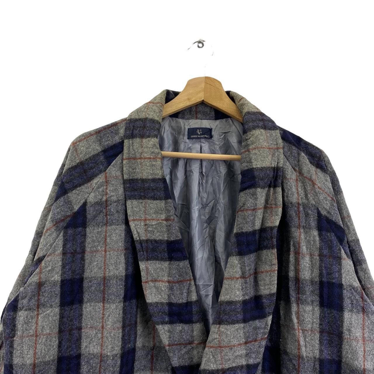 Giovanni Valentino Vtg 80’ GIORGIO VALENTINO ITALY Plaids Checks Trench Coat Size XL / US 12-14 / IT 48-50 - 3 Thumbnail