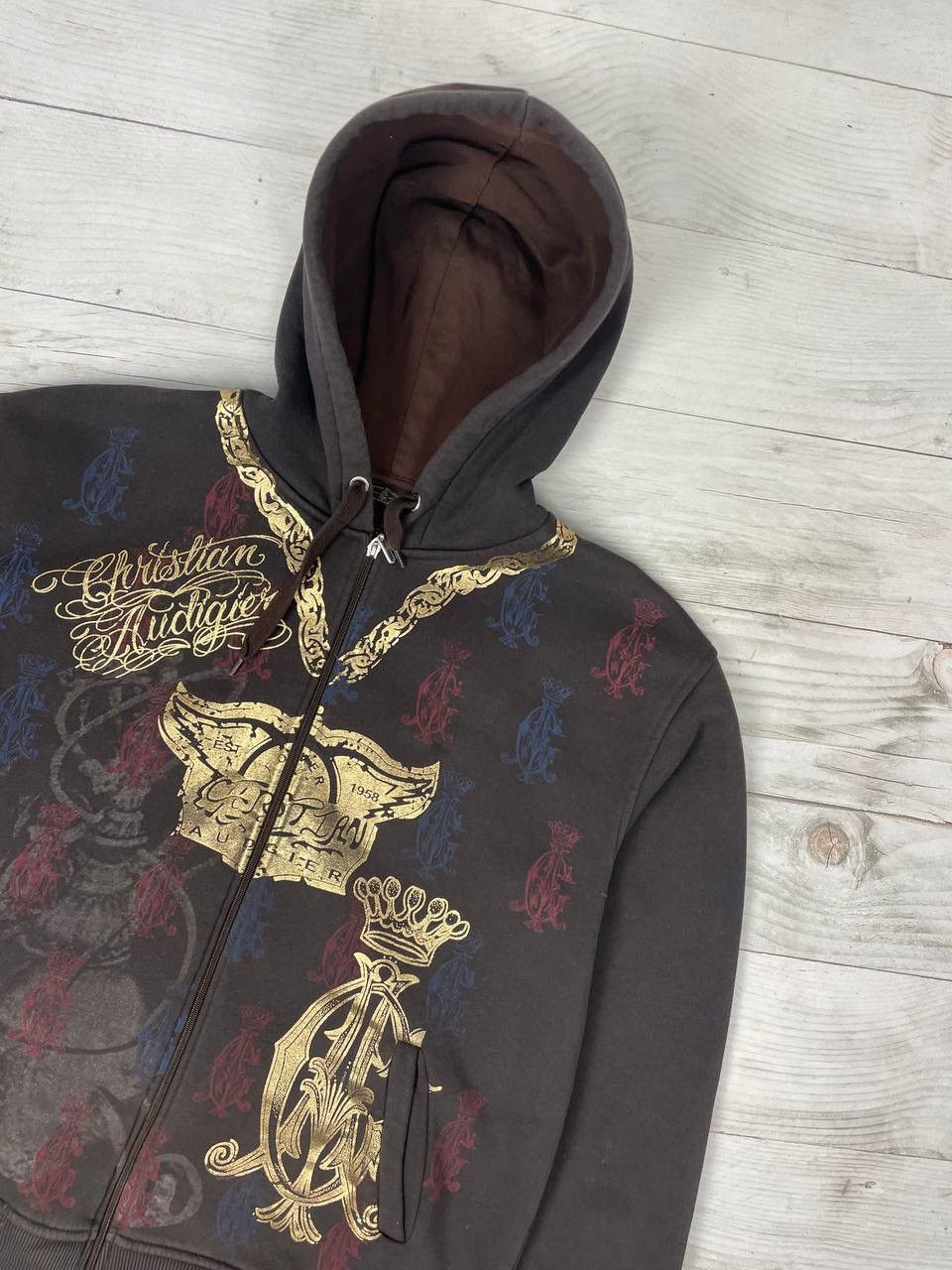Christian Audigier Vintage Christian Audigier Hoodie Full Zip 90s Y2K Size US XXL / EU 58 / 5 - 4 Thumbnail