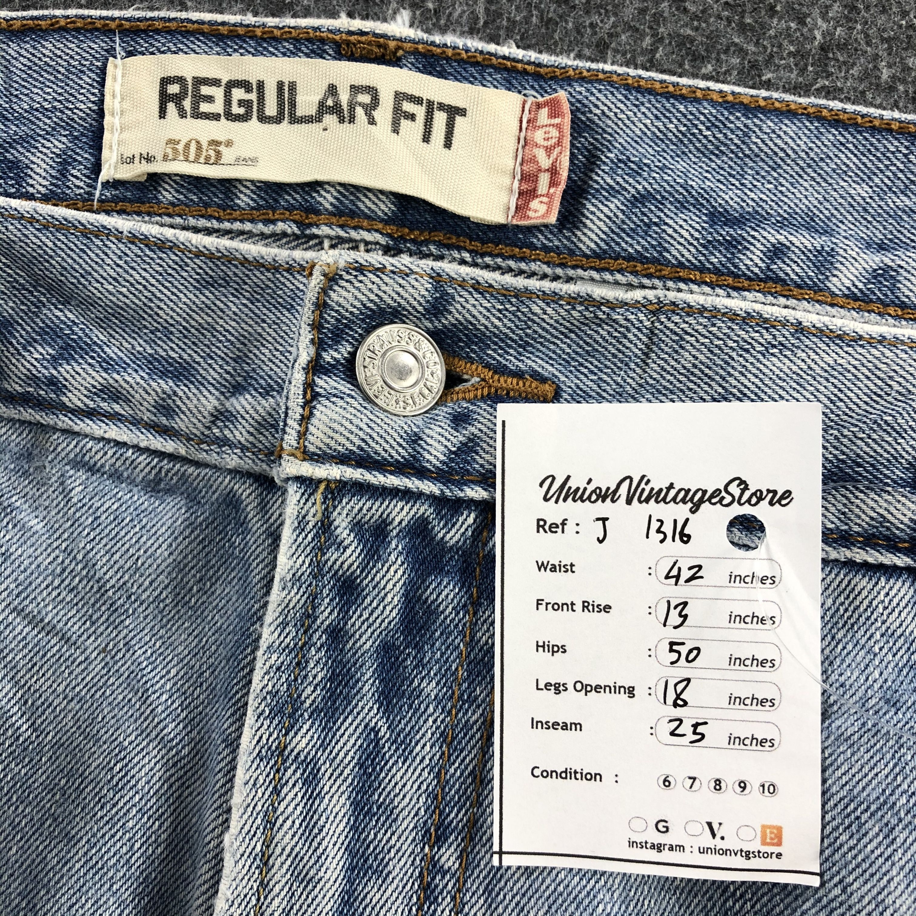 Levi's Vintage Light Wash Levis 505 Jeans- J1316 Size US 42 / EU 58 - 11 Thumbnail