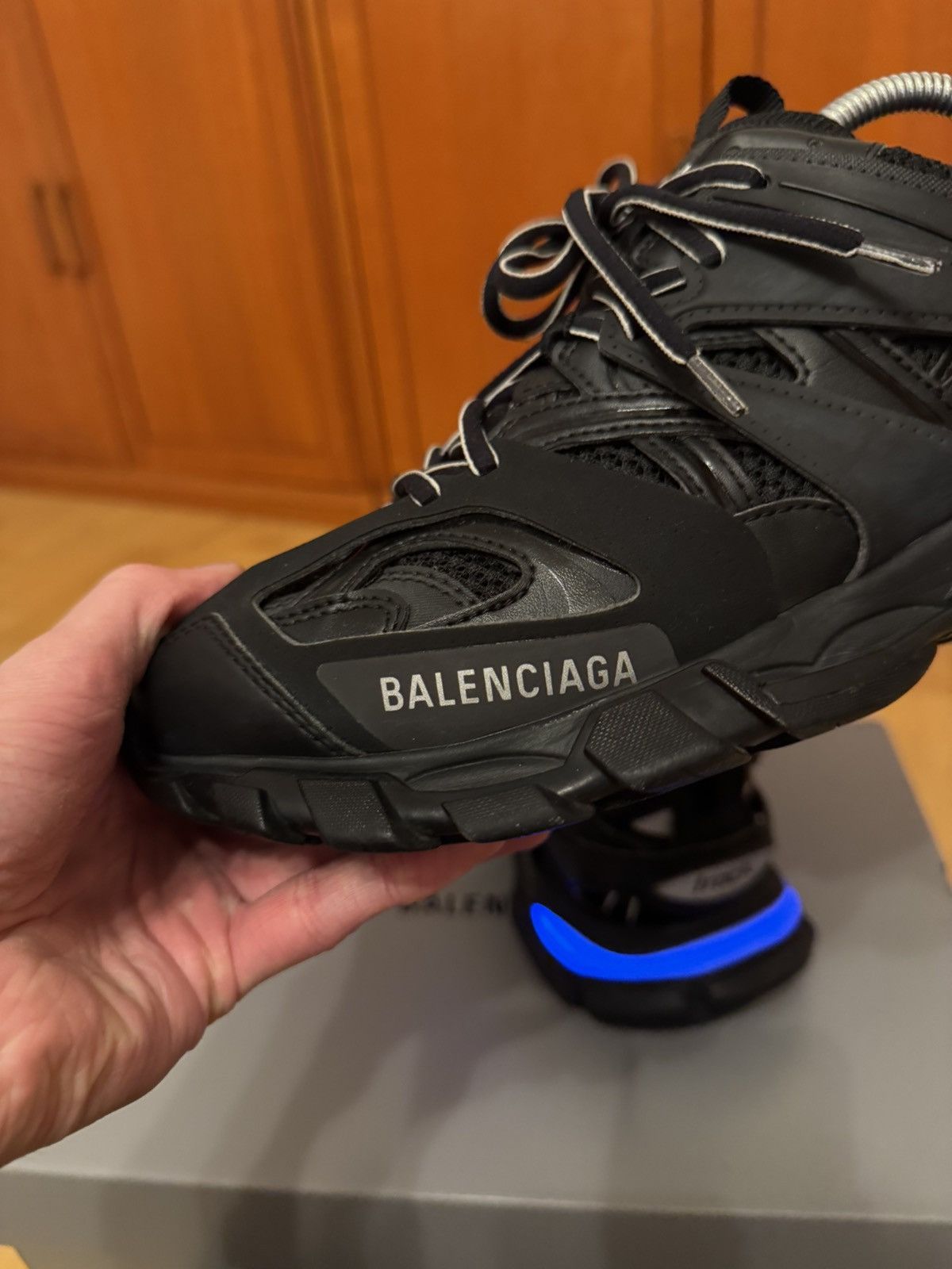 Balenciaga Balenciaga LED Track Triple Black Size US 7 / EU 40 - 11 Thumbnail