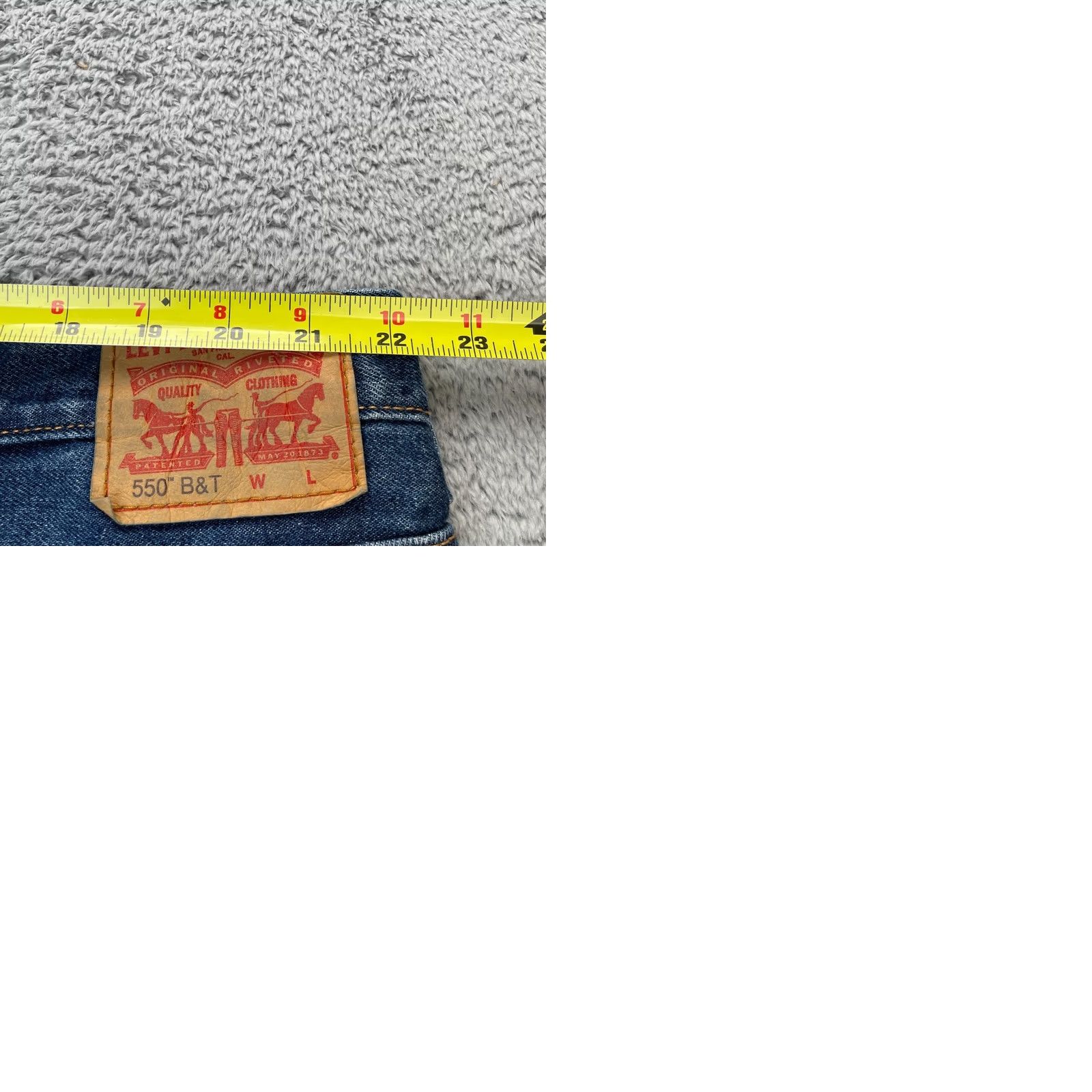 Levi's Levi's 550 Jeans Mens 46x32 Tall Blue Straight Leg Cotton Denim Logo Relaxed Fit Jeans Size US 44 / EU 60 - 9 Thumbnail