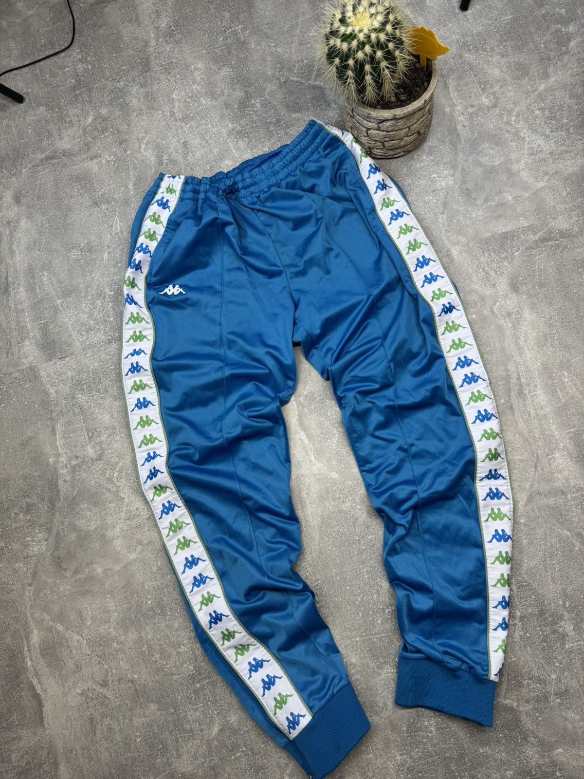 Kappa × Vintage VINTAGE KAPPA BLUE CLASSIC STRIPE TRACK PANTS Size US 33 - 4 Thumbnail