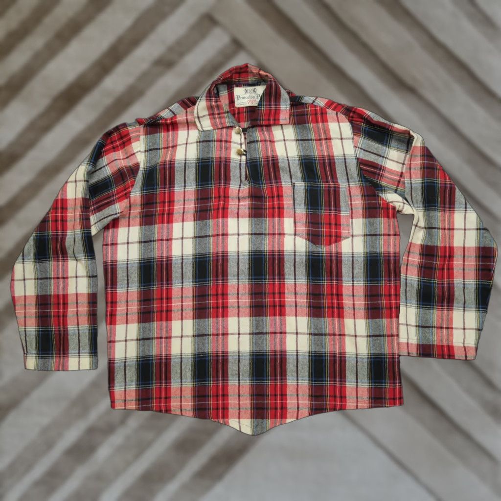 Vintage VINTAGE Princeton Park Shirt Mens Adult Medium Red Plaid Wool Button-Up with Pocket(s) Size US M / EU 48-50 / 2 - 1 Thumbnail