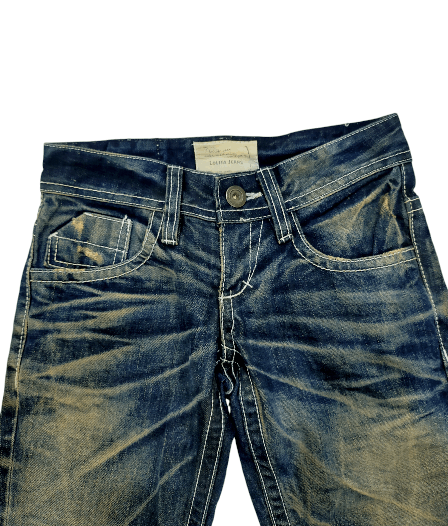 Hysteric Glamour RARE LOLITA VINTAGE EXOTIC DENIM LOW RISE SUPER FLARE JEANS Size 28" / US 6 / IT 42 - 3 Thumbnail