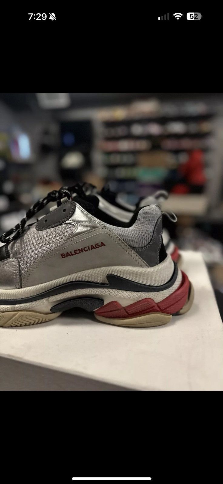 Balenciaga 45EU/12US Balenciaga Tripple S Silver Nior Agent 🧼 Size US 12 / EU 45 - 5 Thumbnail