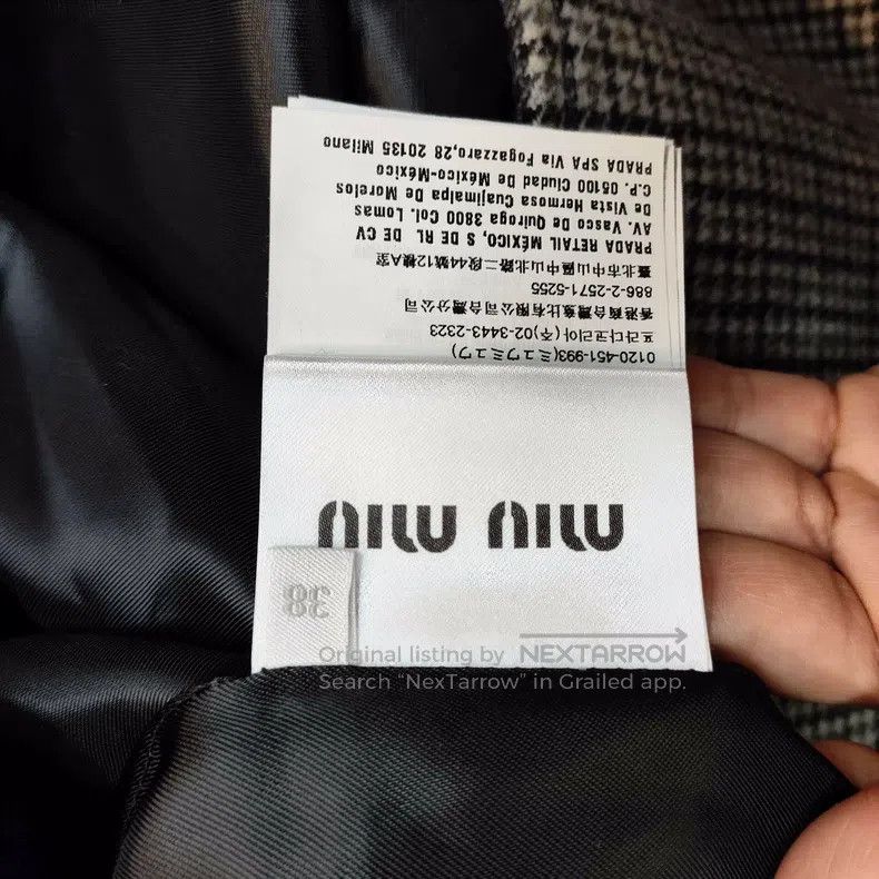 Miu Miu Miu Miu 38 Profile houndstooth wool coat Size M / US 6-8 / IT 42-44 - 5 Thumbnail