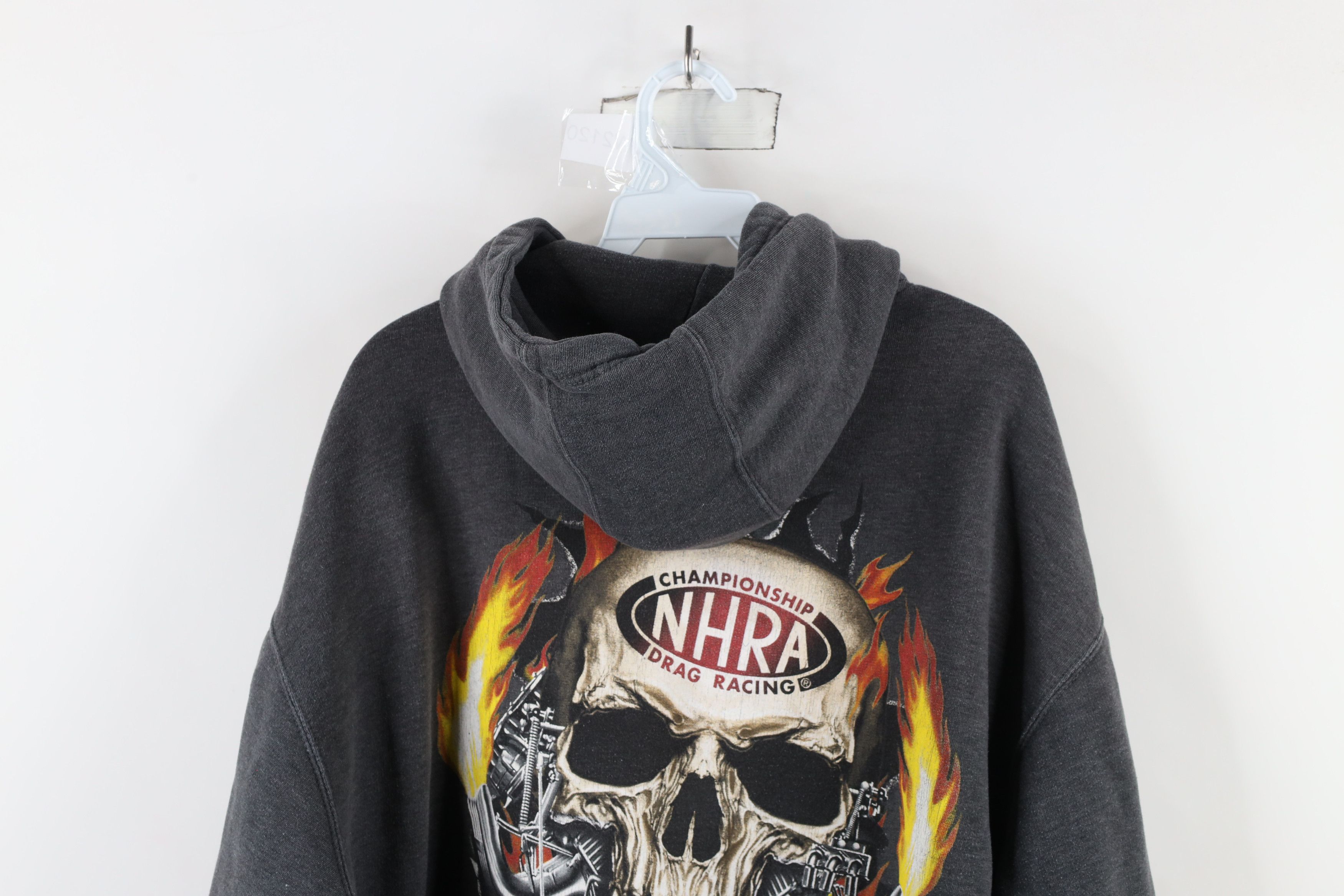 Vintage Vintage Championship Racing Skull Fire Hoodie Sweatshirt Size US XXL / EU 58 / 5 - 13 Thumbnail