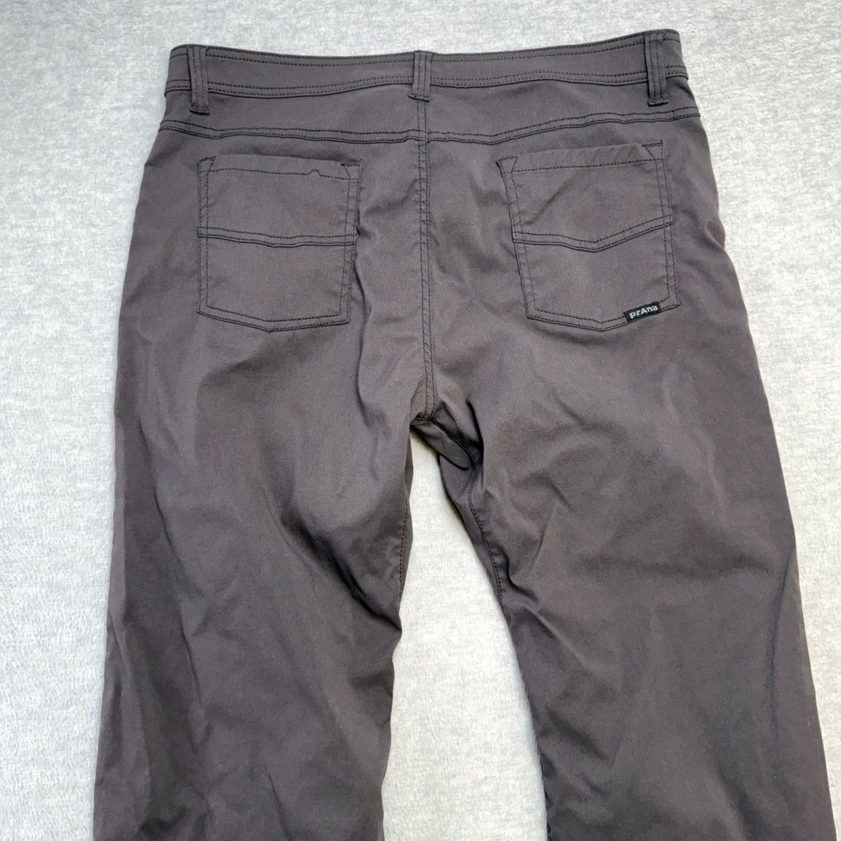 Prana prAna Pants Mens 36x32 Gray Slim Chino Nylon Spandex 5 Pocket Travel Casual Workwear Size US 36 / EU 52 - 6 Thumbnail