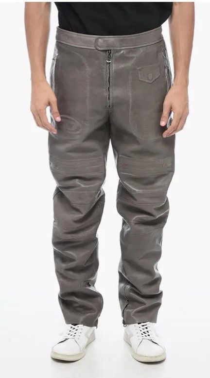 Diesel Leather P-JOSHY Pant with Trompe L' Oeil Effect Size US 31 - 21 Thumbnail