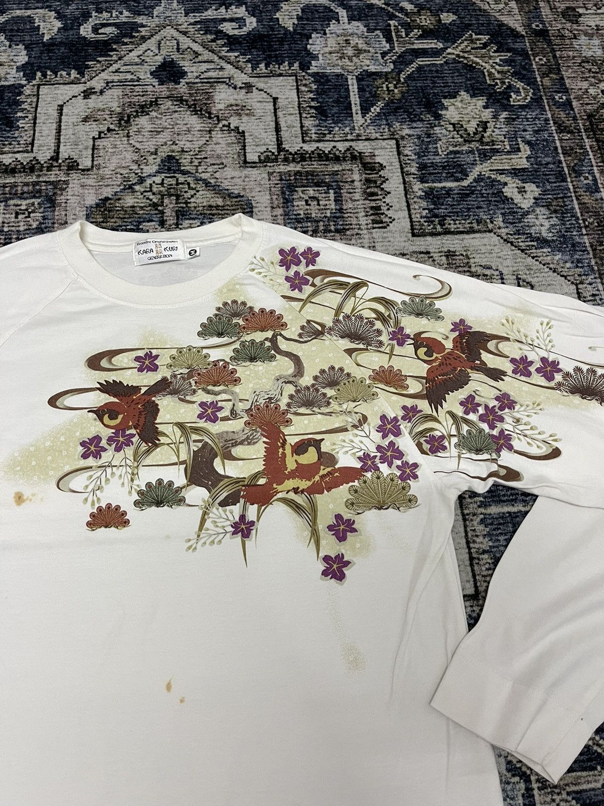 Japanese Brand × Vintage VINTAGE SUKAJAN KARA KURI TEE VERY RARE Size US M / EU 48-50 / 2 - 2 Thumbnail