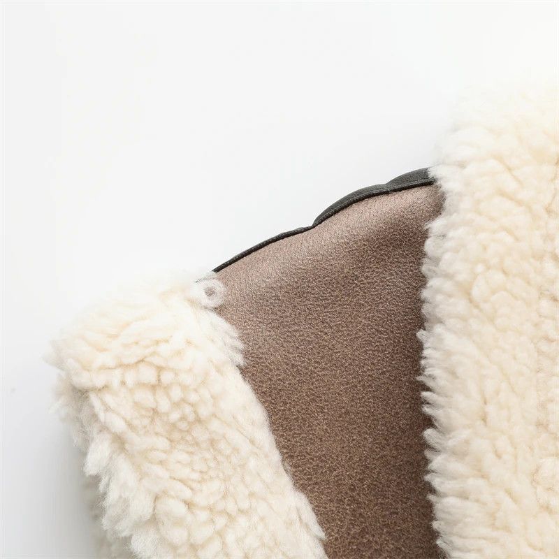 Japanese Brand × Vintage Warm Fur Sleeveless Fleece Stitching Coat Vest Jacket Size M / US 6-8 / IT 42-44 - 3 Thumbnail