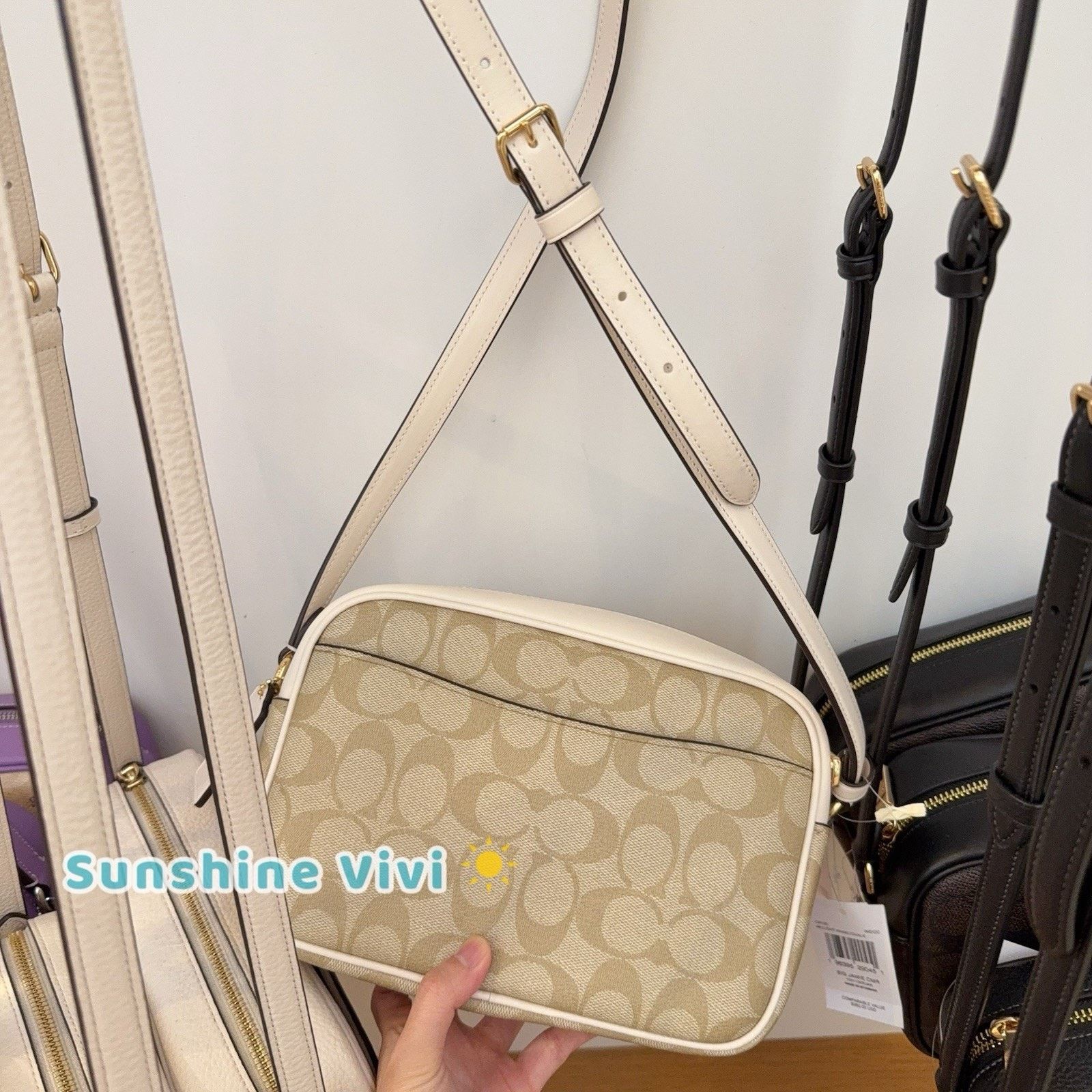 Coach NWT Coach LT Khaki/Chalk Jamie Signature Camera Bag CR135 Size ONE SIZE - 4 Thumbnail