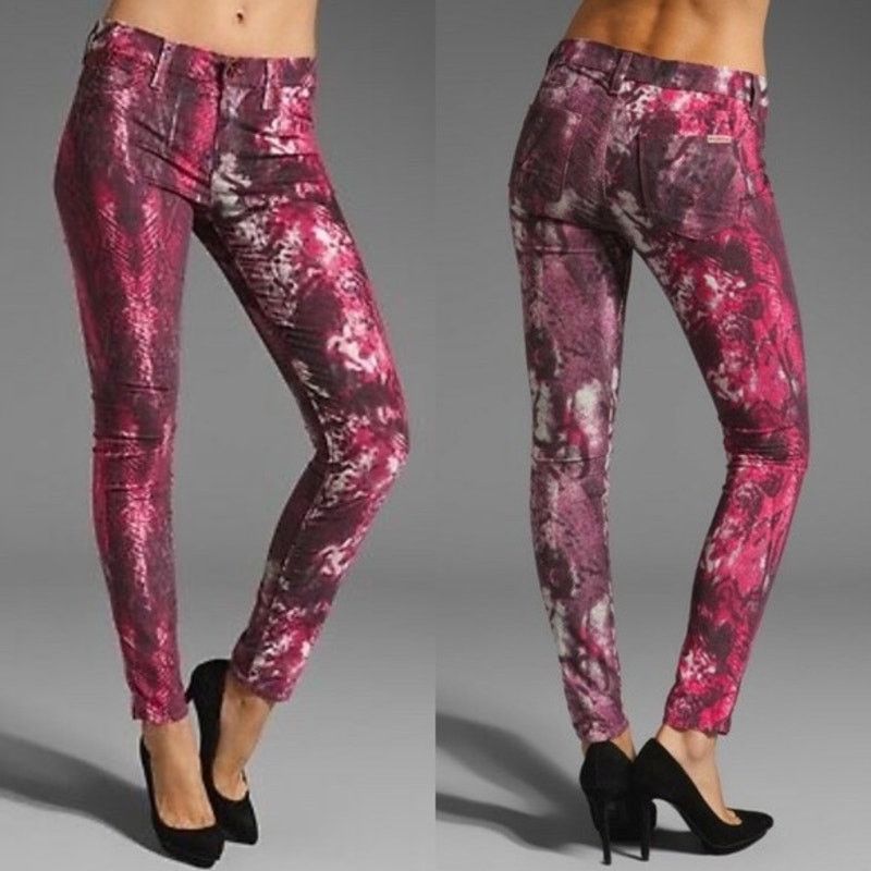 Hudson NEW Hudson Nico Pink Galaxy Super Skinny Corduroy Pants 25 Size 25" / US 0 / IT 36 - 1 Thumbnail
