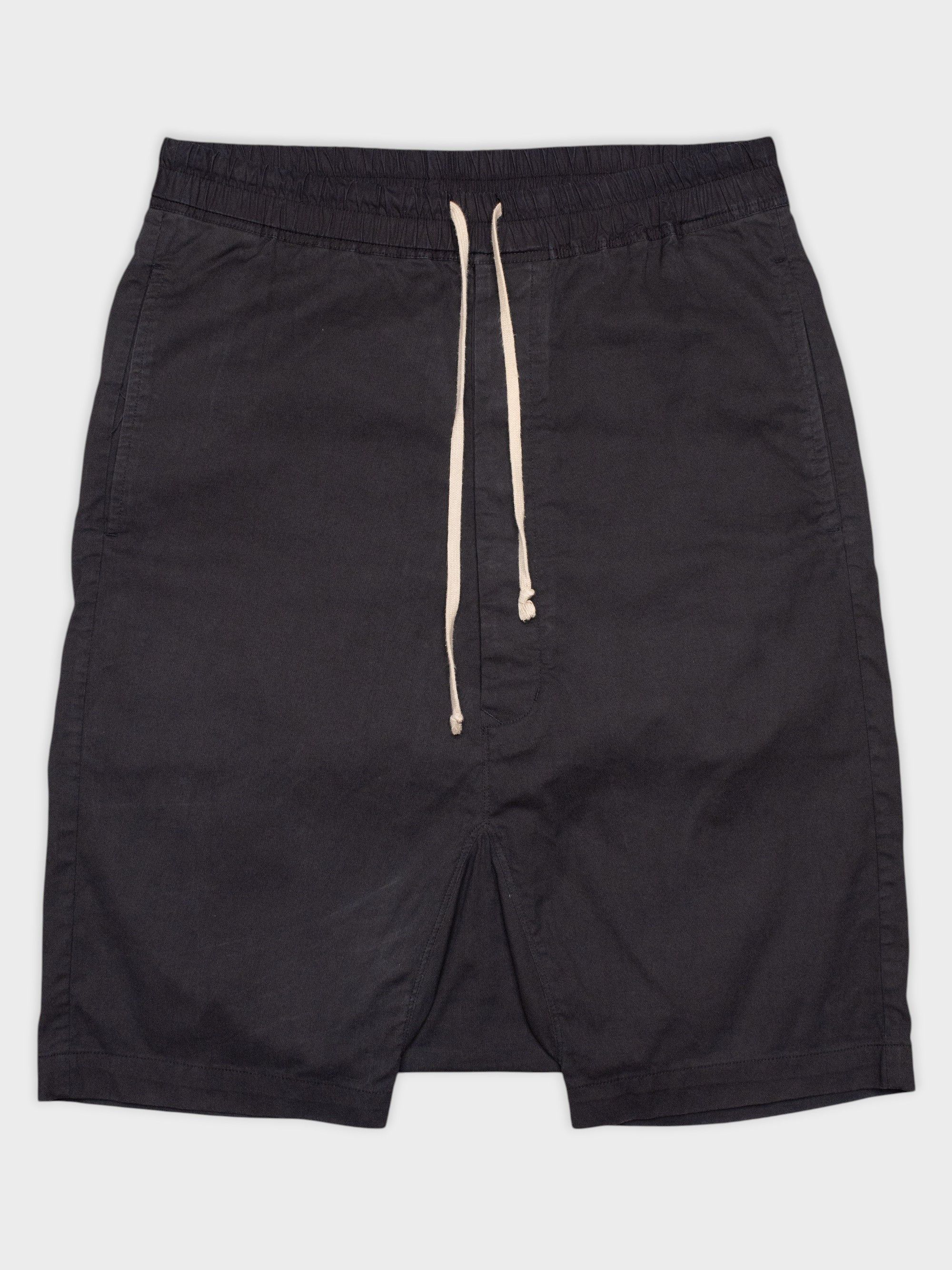 Rick Owens FW17 Glitter Basket Swinger Shorts Cotton Blend Black