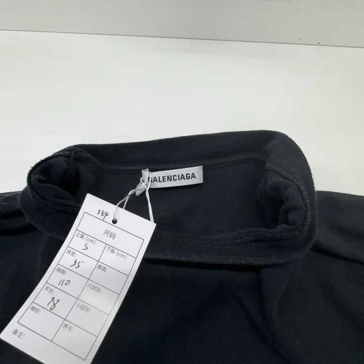 Balenciaga Balenciaga Black Graphic Oversized T-Shirt 0079-2507 Size S / US 4 / IT 40 - 5 Thumbnail