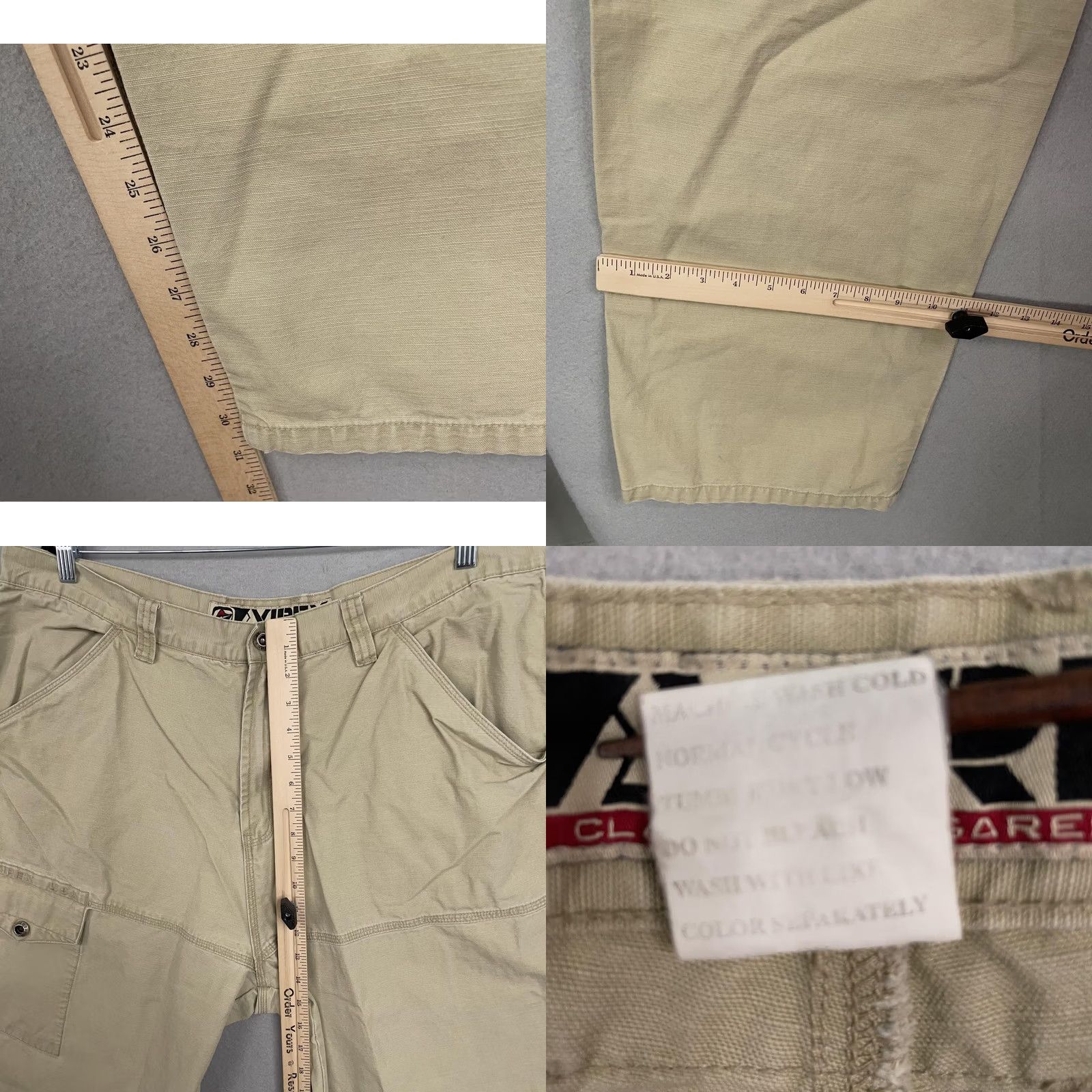 Avirex Avirex Pants Mens 42 Khaki Carpenter Workwear Utility Cargo Pockets Zip Fly - Y2K Grunge Size US 42 / EU 58 - 9 Thumbnail