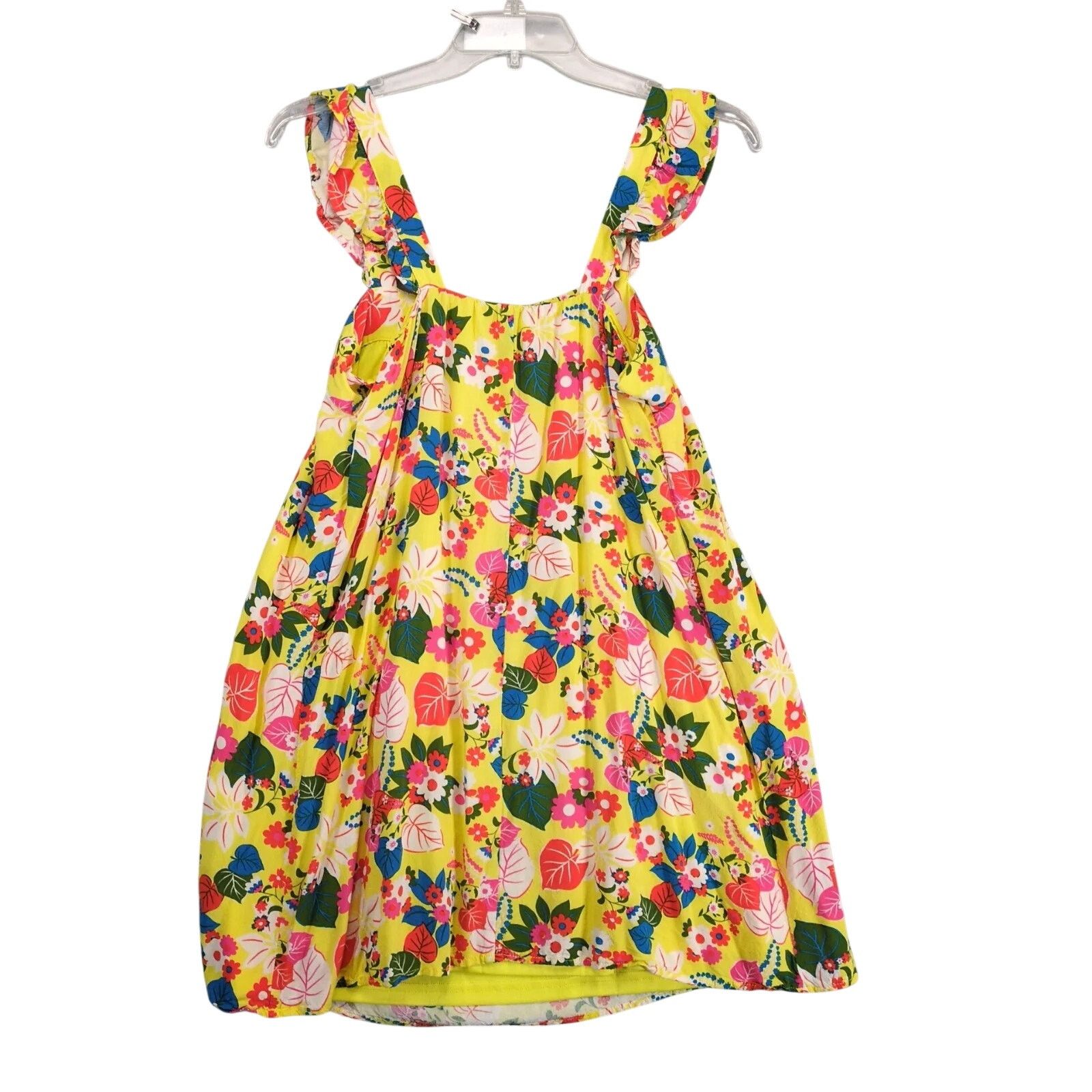 Other Emily Wonder Yellow Floral Babydoll Mini Dress L Ruffles Size L / US 10 / IT 46 - 2 Thumbnail