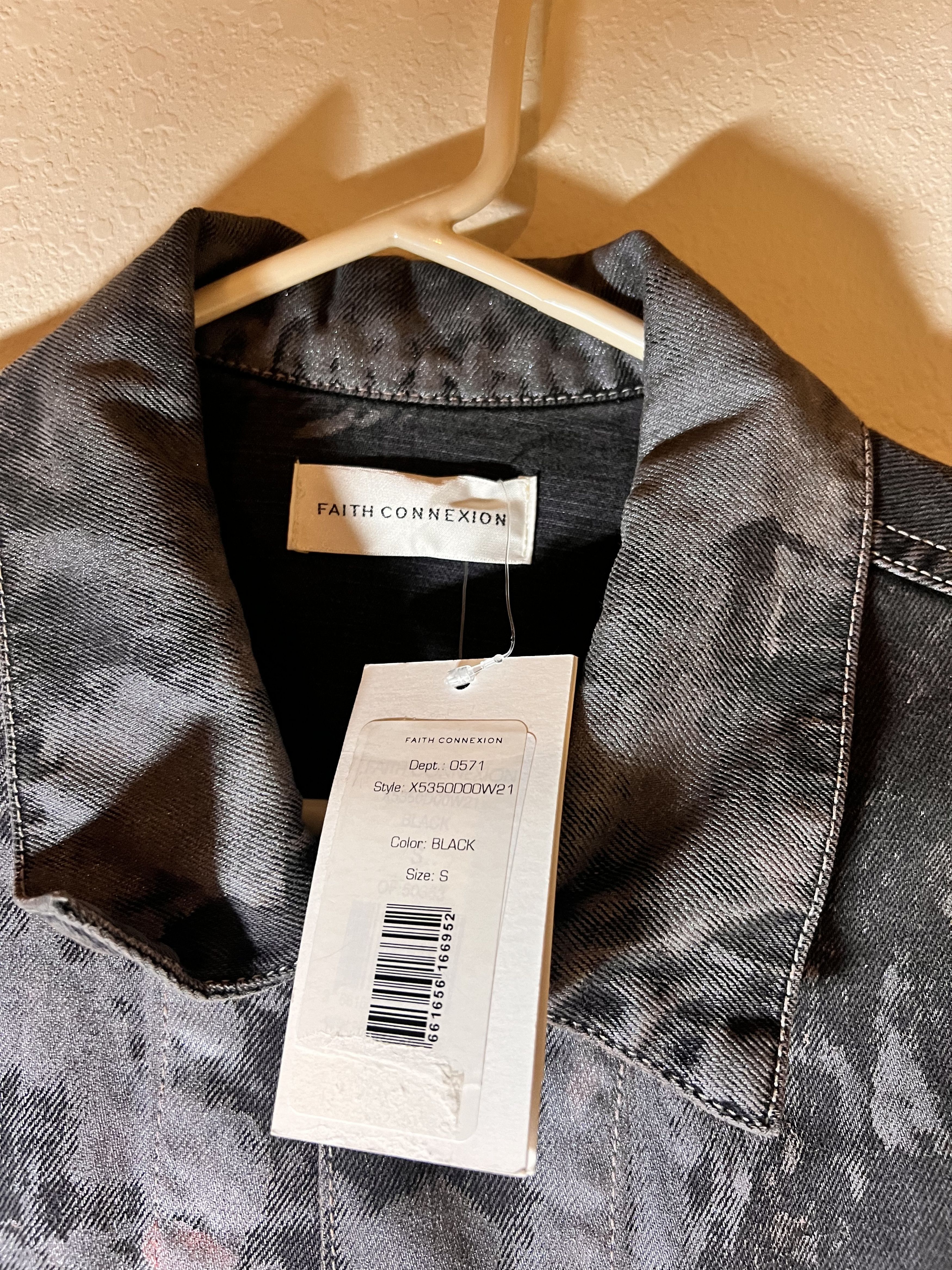 Faith Connexion Faith Connexion Mens Black Jean Denim Jacket Coat S Size US S / EU 44-46 / 1 - 3 Thumbnail