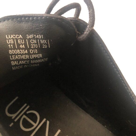 Calvin Klein Calvin Klein men's black leather dress shoes size: 11 Size US 11 / EU 44 - 10 Thumbnail