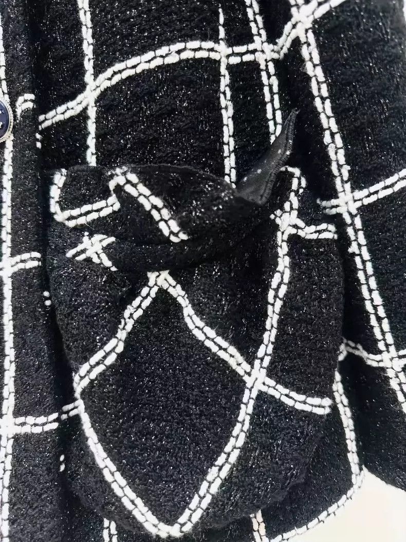 Chanel Chanel Roof series black and white checkered coat Size XXS / US 00 / IT 34 - 4 Thumbnail