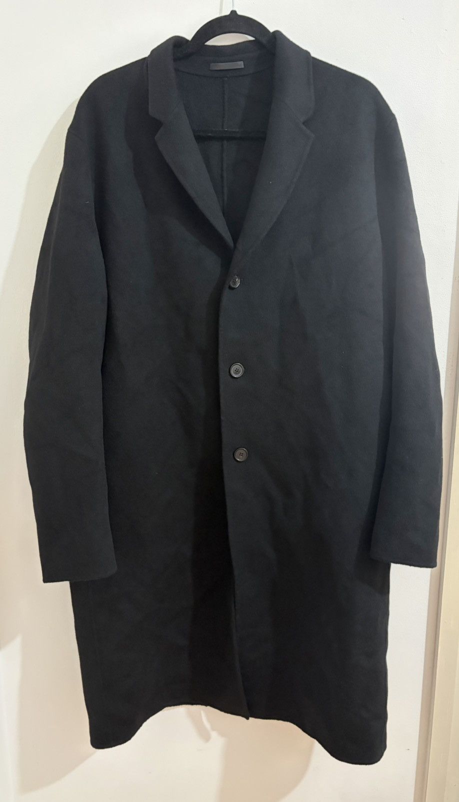 Acne Studios ACNE STUDIOS CHAD COAT CASHMERE OVERCOAT MEDIUM 50 BLACK Size US M / EU 48-50 / 2 - 2 Thumbnail
