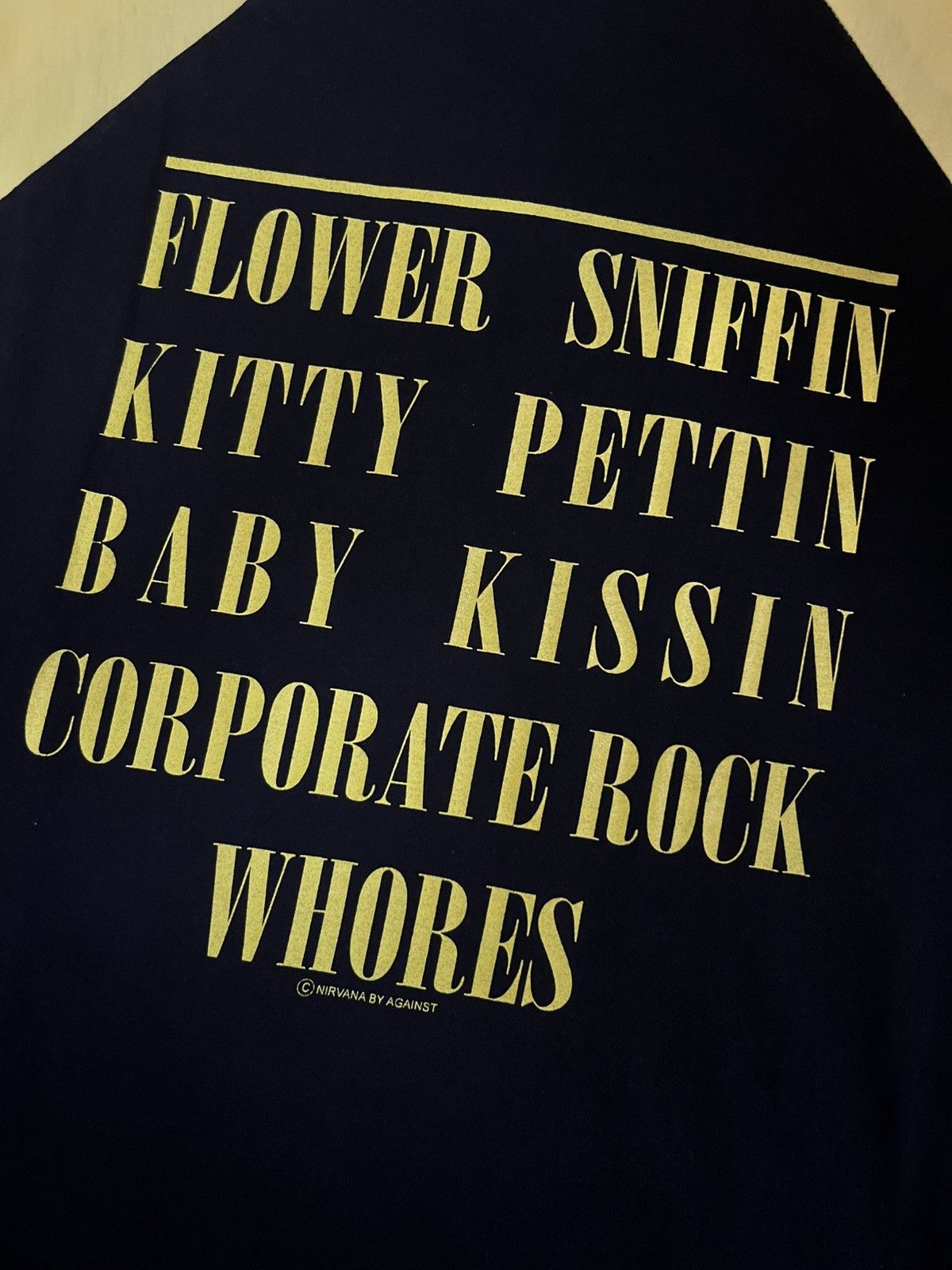 Nirvana 2000s nevermind flyers album smiley raglan #H2 Size US L / EU 52-54 / 3 - 5 Thumbnail