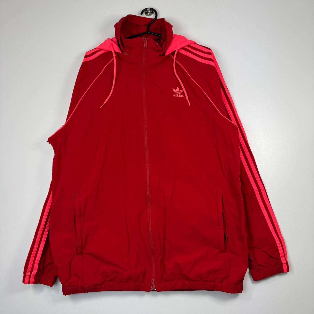 Adidas Adidas Originals Windbreaker Jacket Red Full Zip Hooded L Size US L / EU 52-54 / 3 - 1 Thumbnail