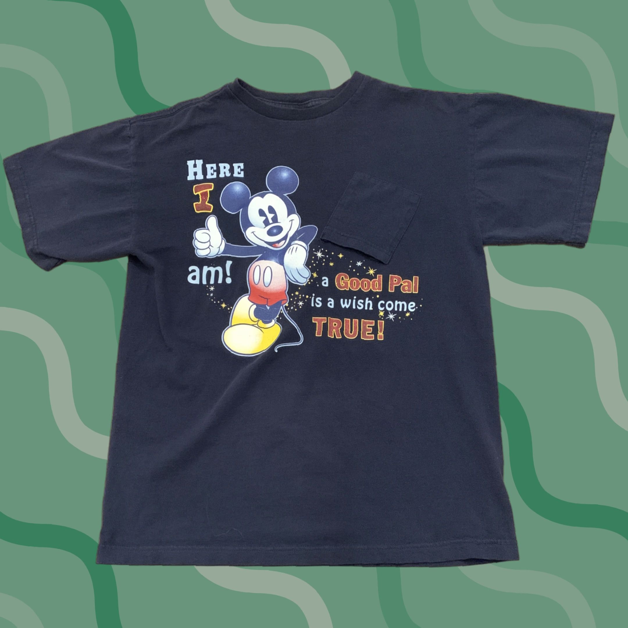 Vintage VINTAGE Mickey Mouse T-Shirt Good Pal Here I Am Upside Down Pocket M Blue Men's Size M Pockets Disney Mens Size US M / EU 48-50 / 2 - 1 Thumbnail