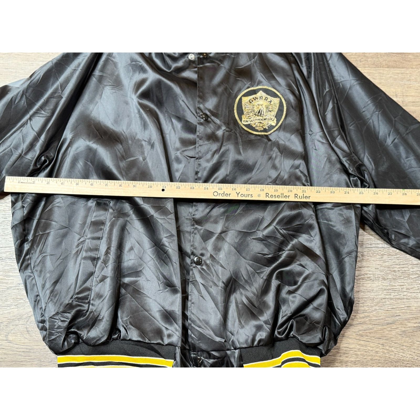 Vintage Vintage ASW Satin Jacket GWRRA Gold Wing Biker Varsity Size US XL / EU 56 / 4 - 6 Thumbnail