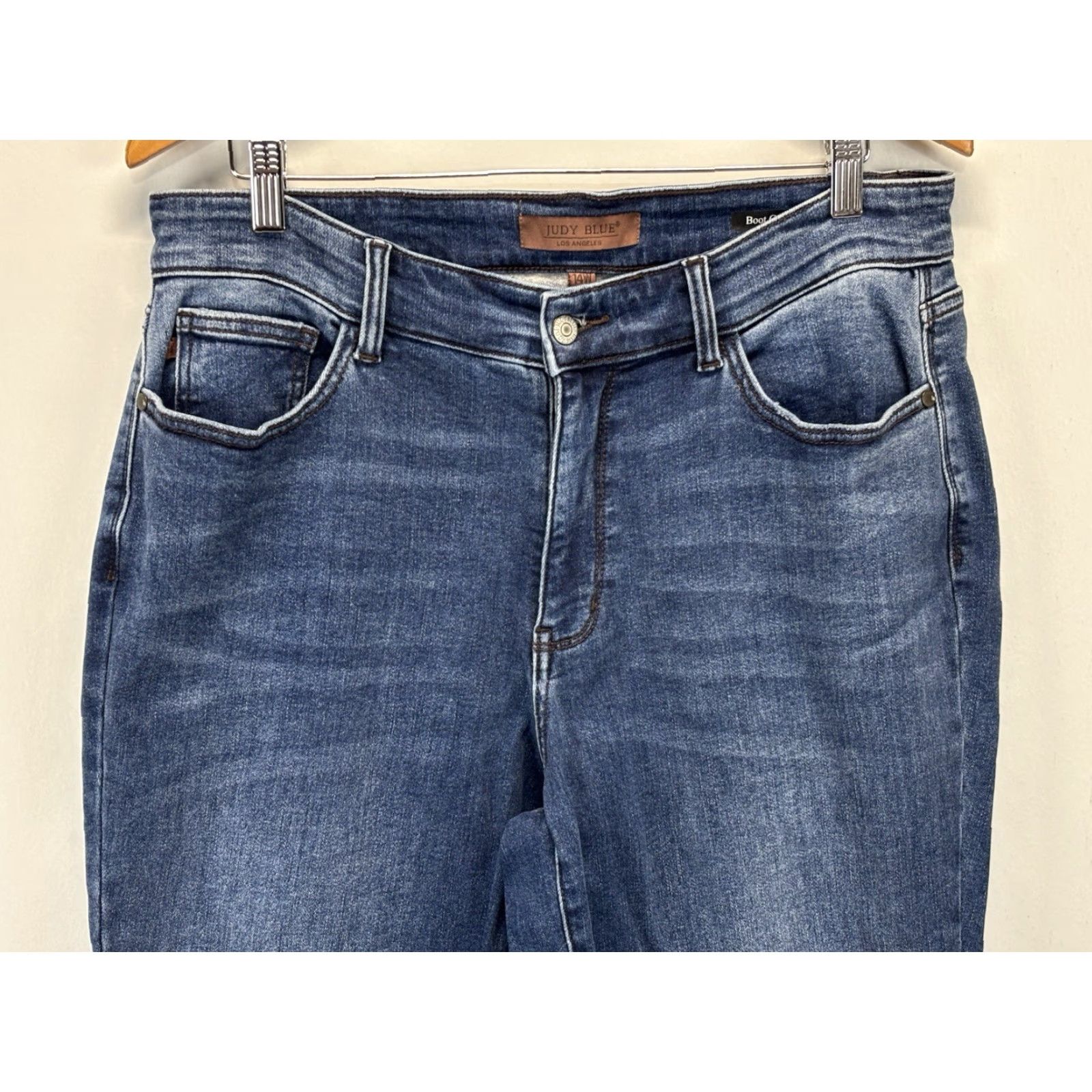 Vintage Judy Blue Jeans Bootcut Size 14W High Rise Denim Stretchy Western Cowboy Women White? Size 36" / US 14 / IT 50 - 2 Thumbnail