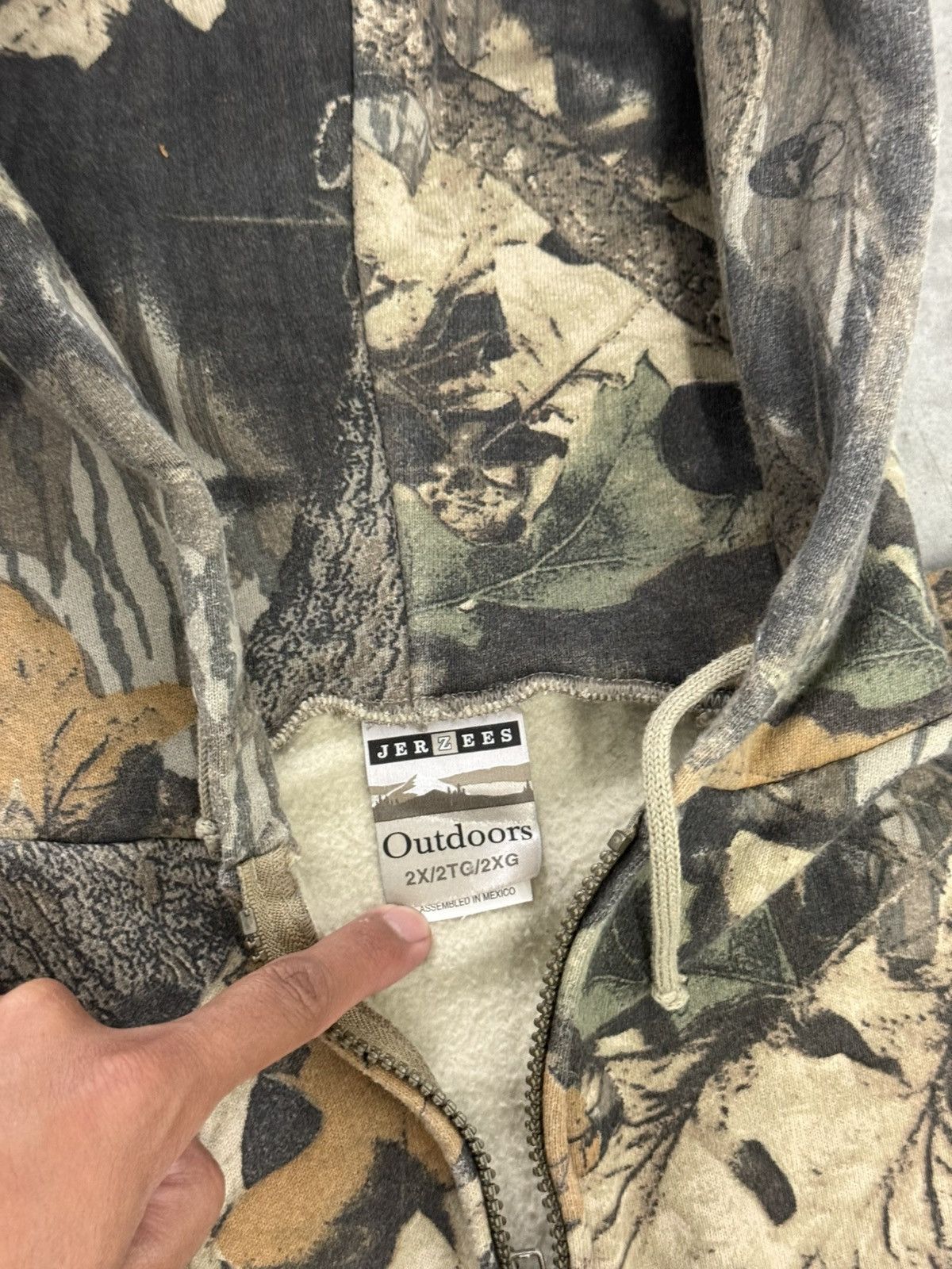 Realtree Camo Realtree Jerzees Vtg Hoodie 90s Fullzip USA Outdoors Size US XXL / EU 58 / 5 - 2 Thumbnail