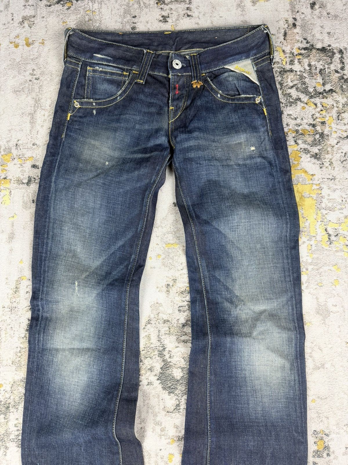 Tornado Mart Vintage 90s Replay Flared Wash Jeans Size US 28 / EU 44 - 3 Thumbnail