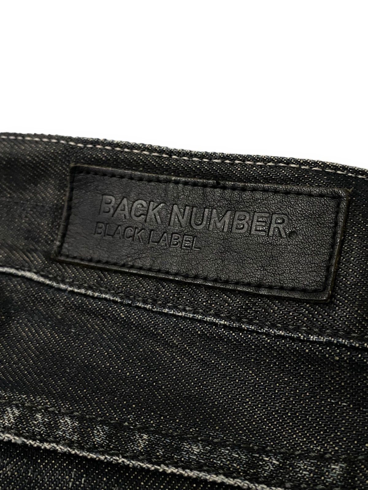 Black Label Japan BACK NUMBER BLACK LABEL Washed Distressed Jeans Denim Size US 35 - 17 Thumbnail