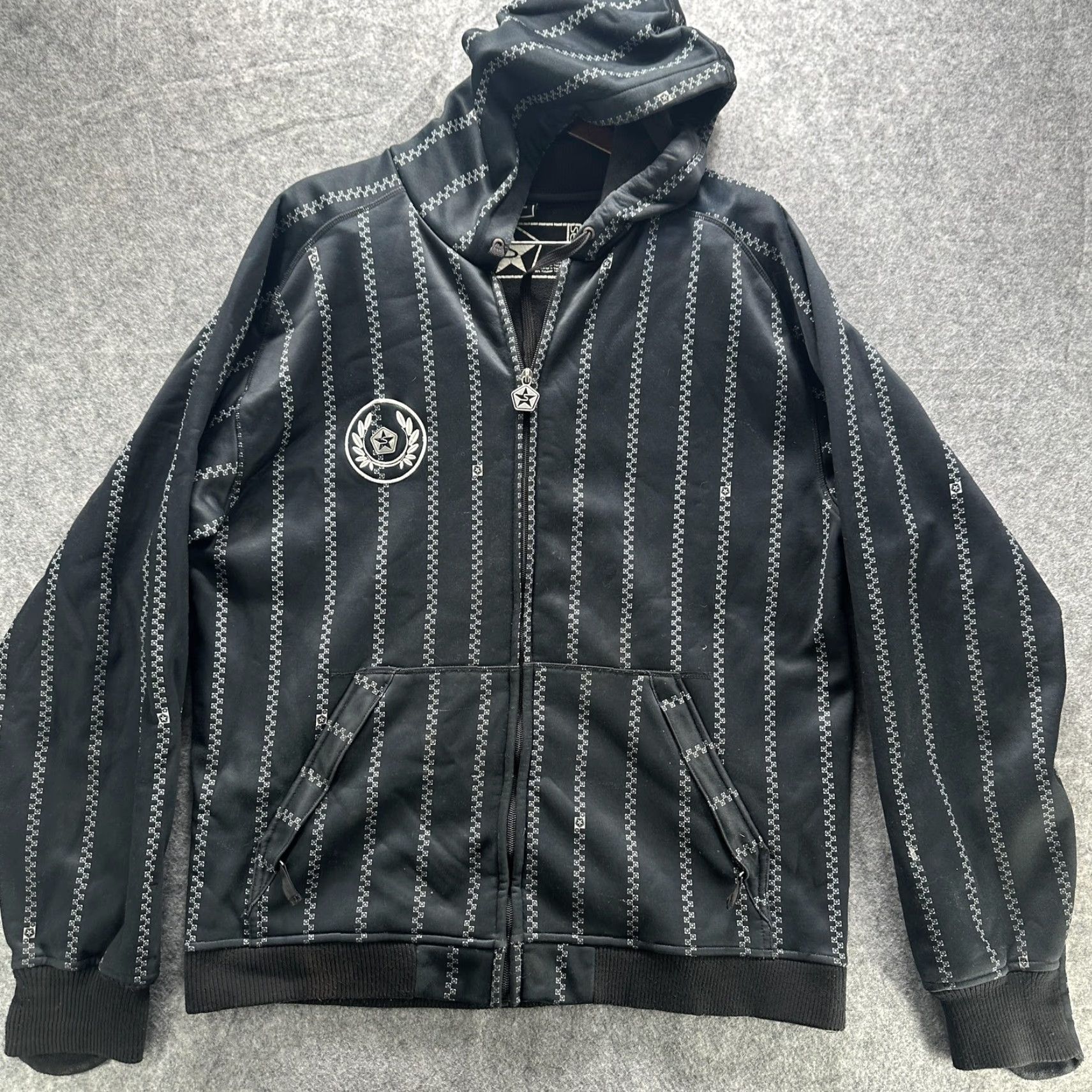 Vintage Sessions Softshell Hoodie Men Large Black Full Zip Fleece Lined Snowboard Mens Size US L / EU 52-54 / 3 - 2 Thumbnail