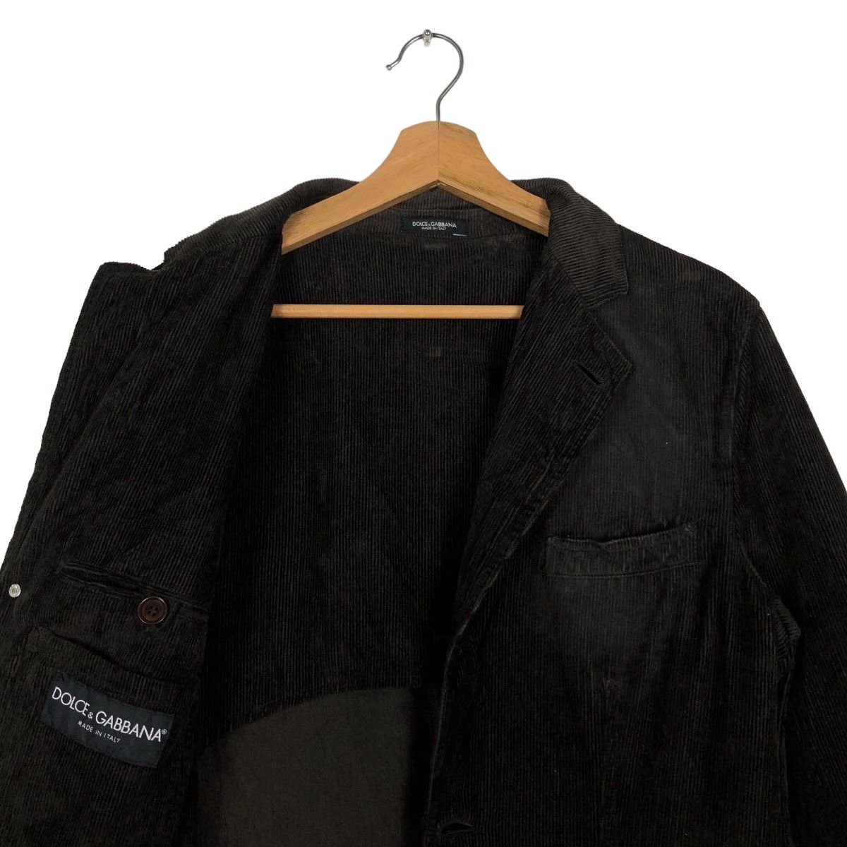 Dolce & Gabbana 🔥Iconic Black - Corduroy Jacket Double Breast Work Style Size US S / EU 44-46 / 1 - 9 Thumbnail