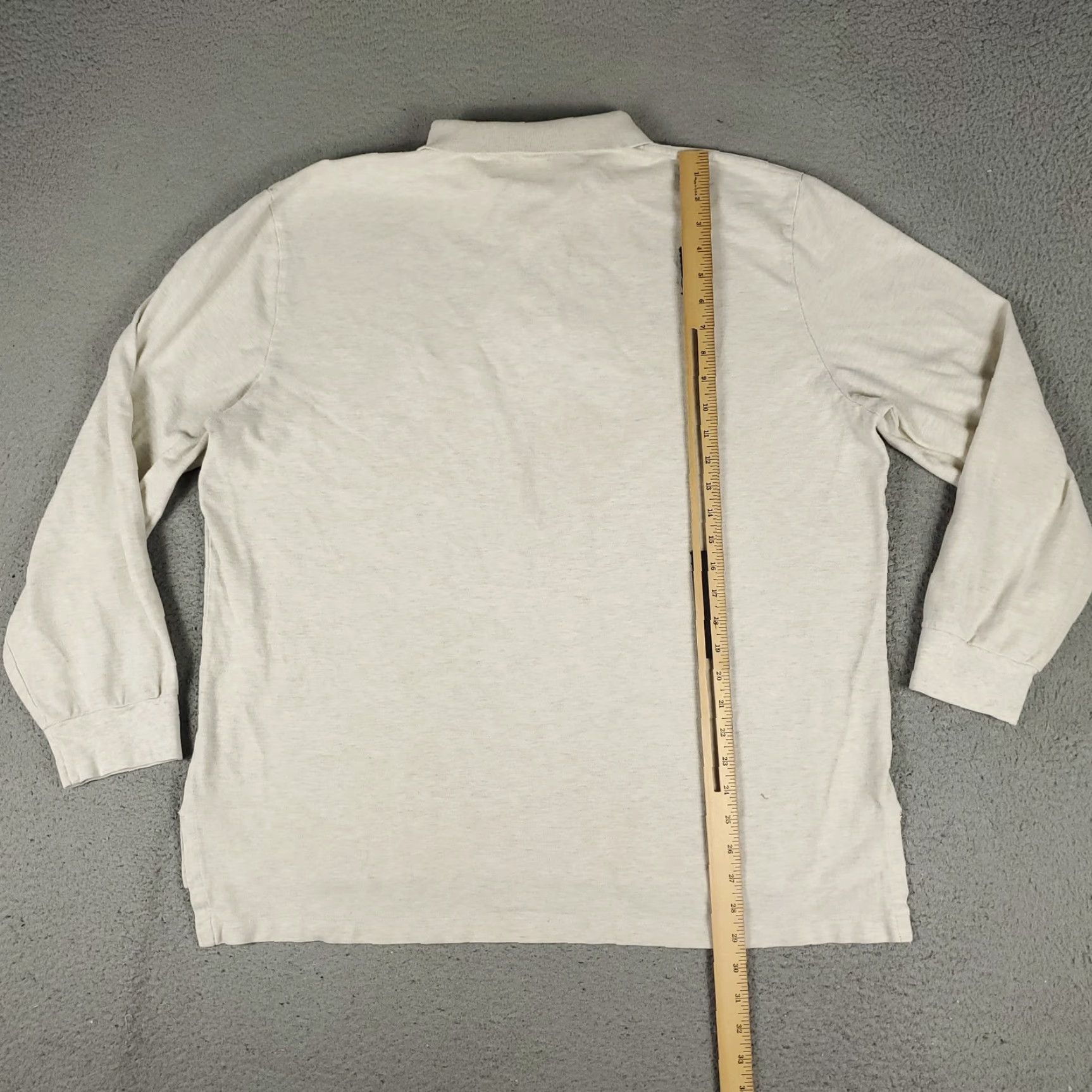Polo Ralph Lauren VINTAGE Polo Ralph Lauren Shirt Mens 2XL Beige Classic Fit Long Sleeve Embroidered Pony Mens Size US XXL / EU 58 / 5 - 6 Thumbnail