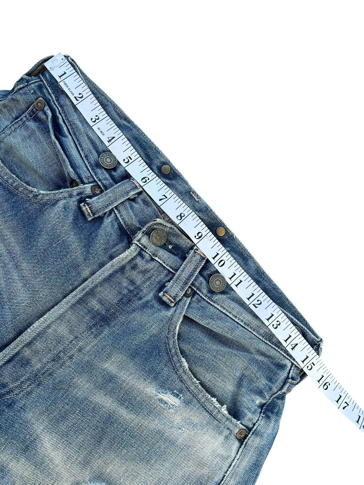 Kapital Vintage Levis Big E Selvedge Buckle Back Thrashed Denim Jean Size US 30 / EU 46 - 19 Thumbnail