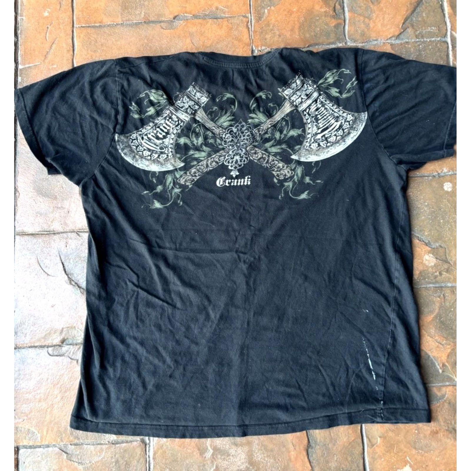 Vintage VINTAGE Crank T-Shirt Cyber Grunge XL Black Short Sleeve Crew Neck Graphic Print - Mens Size US XL / EU 56 / 4 - 3 Thumbnail